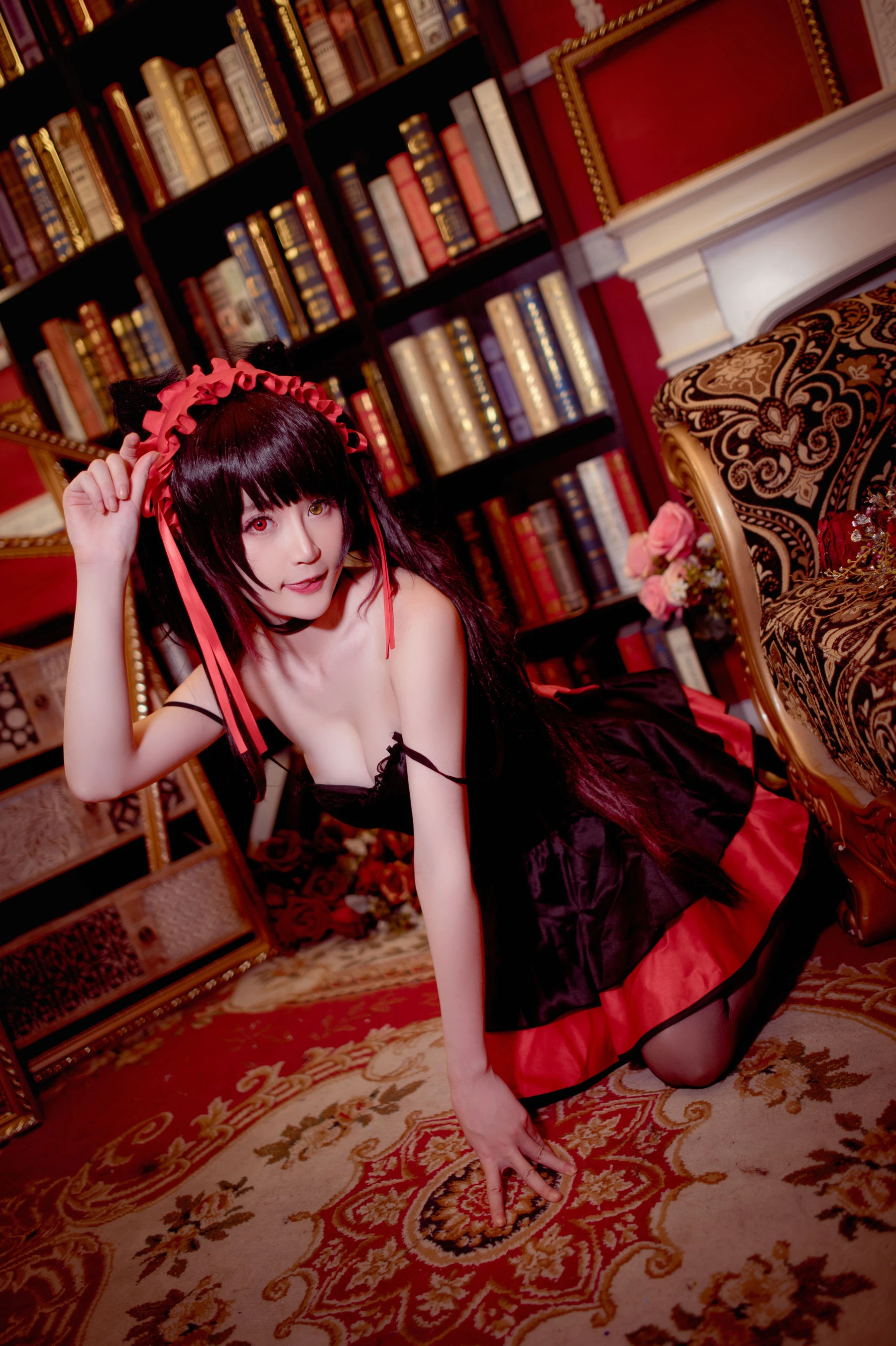 萌宠博主yui金鱼 – 时崎狂三 黑裙插图3