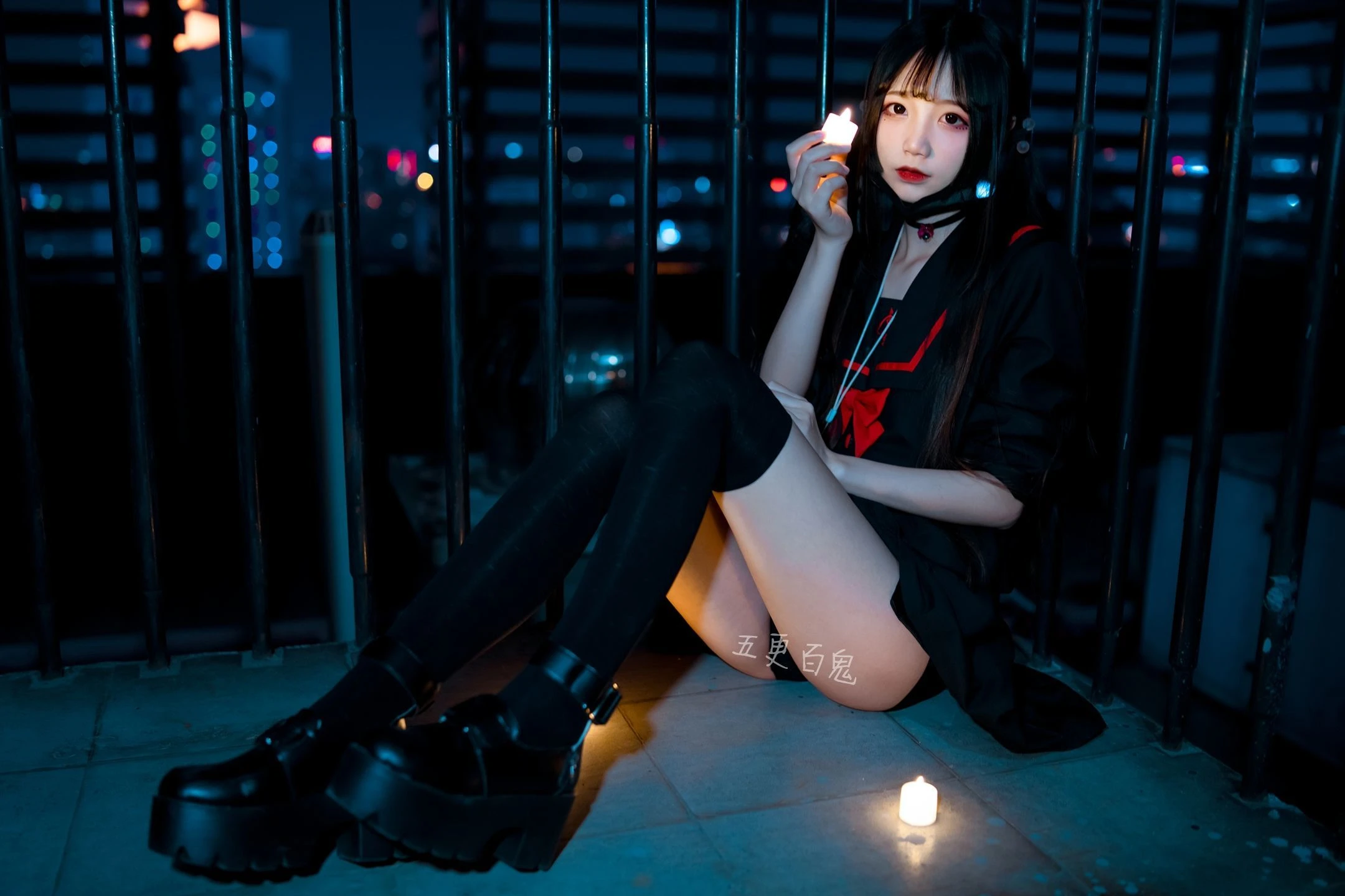 清纯少女五更百鬼 制服插图4