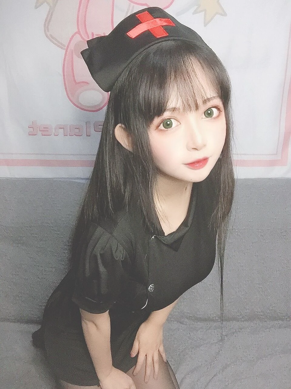 大眼萌妹黑猫猫OvO – 护士喵插图5