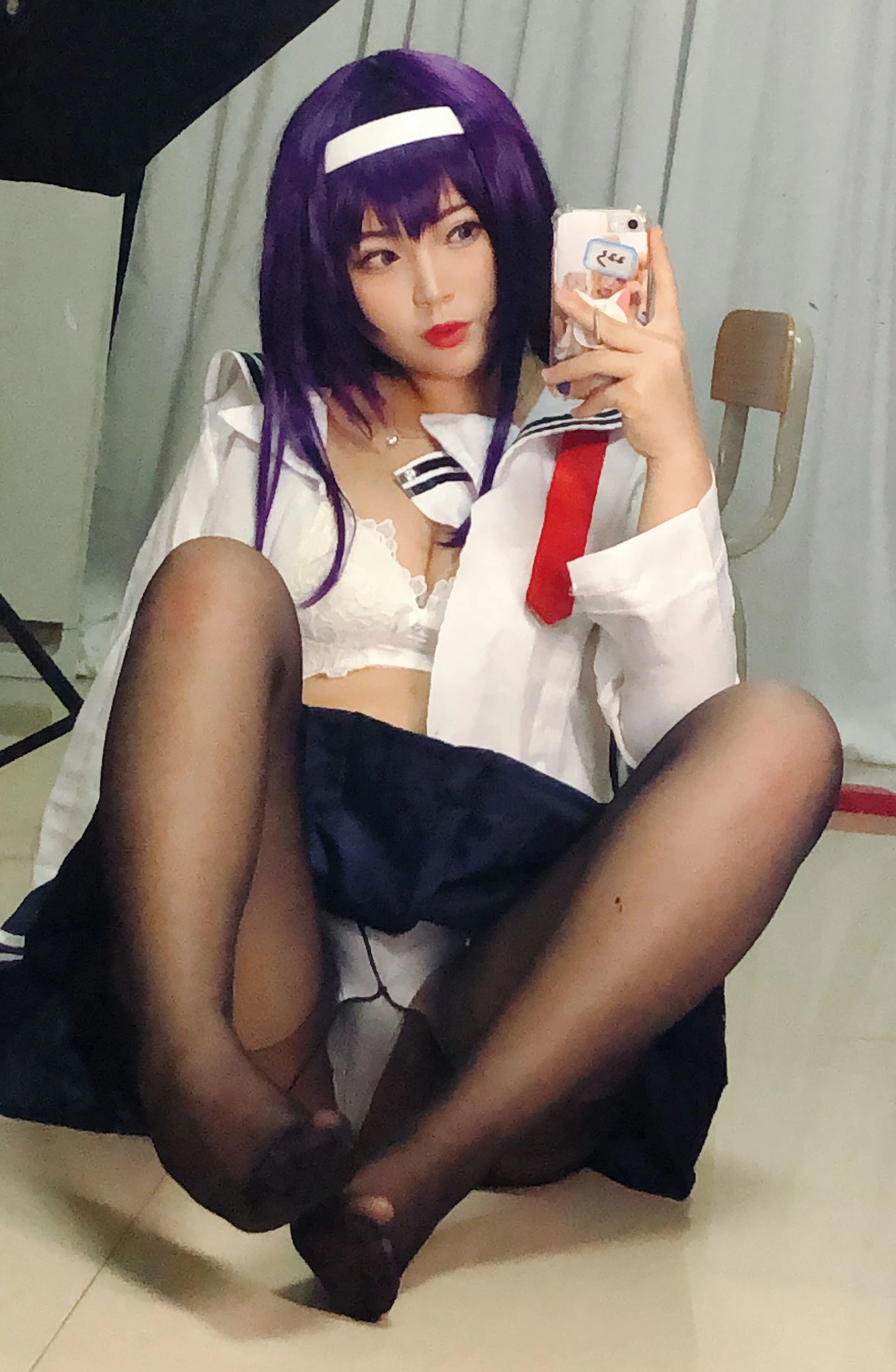萌系小姐姐-白烨- – 学姐校服插图3