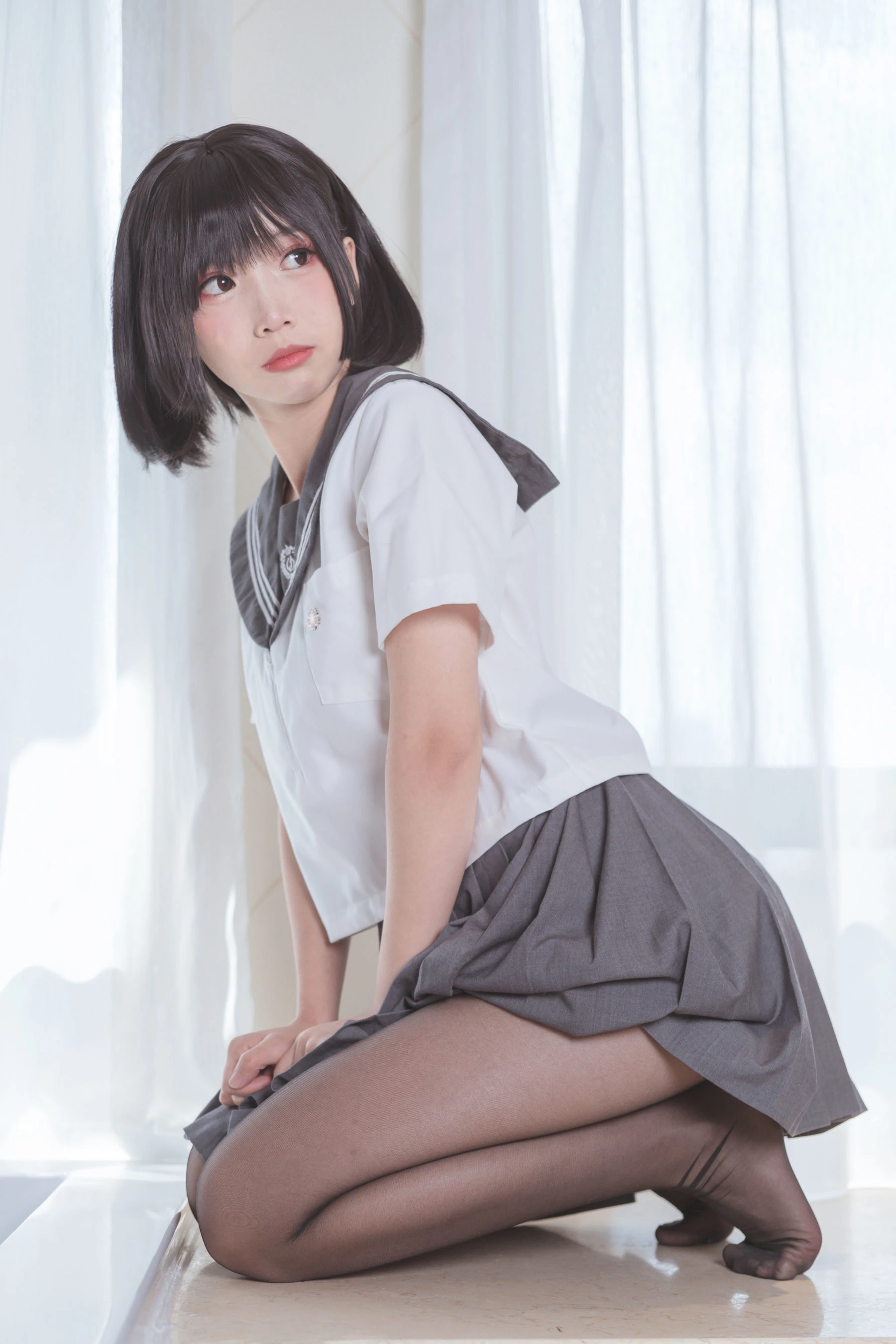 面饼仙儿 – 脑内少女 黑丝JK插图5