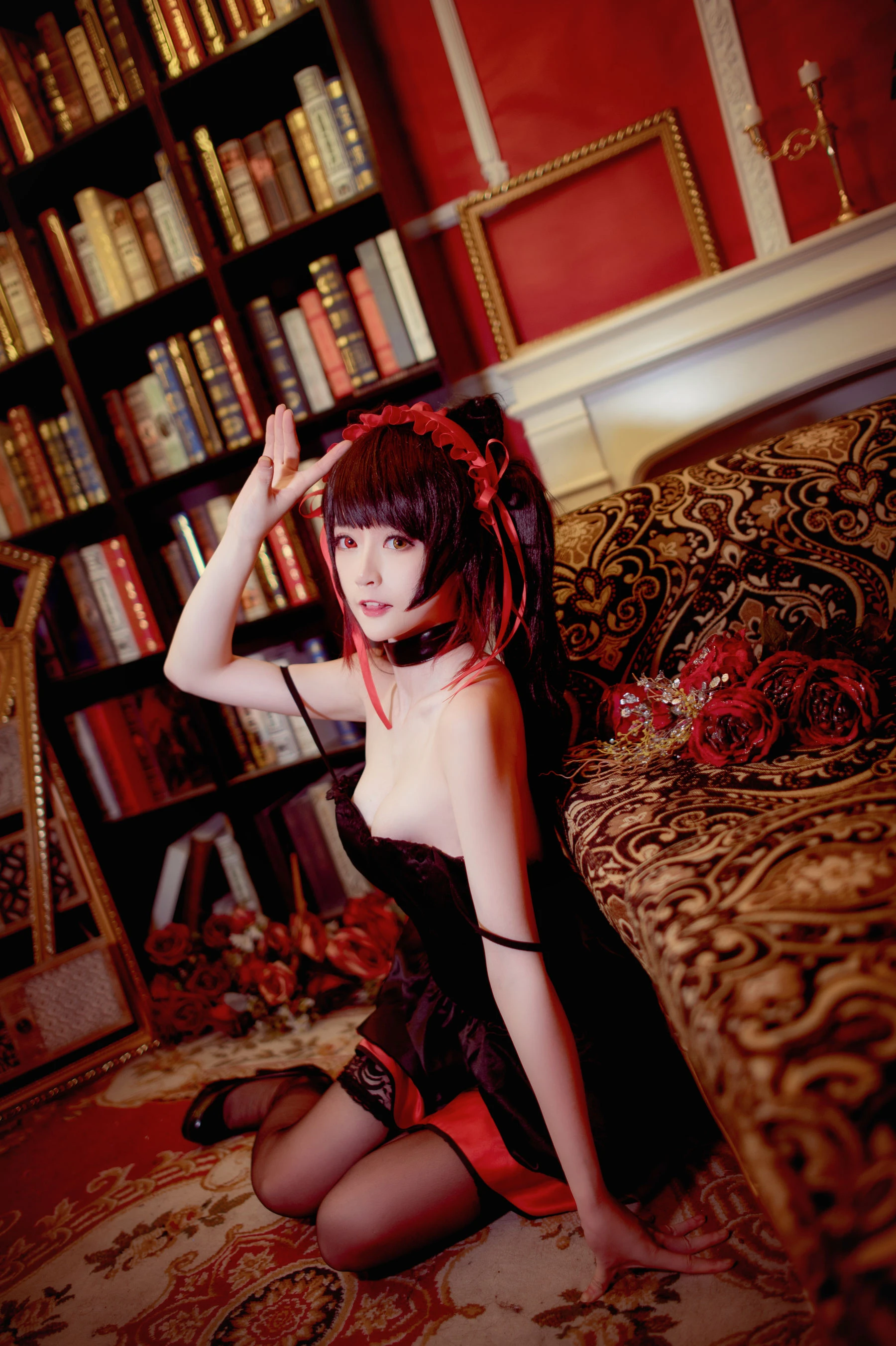 萌宠博主yui金鱼 – 时崎狂三 黑裙插图2