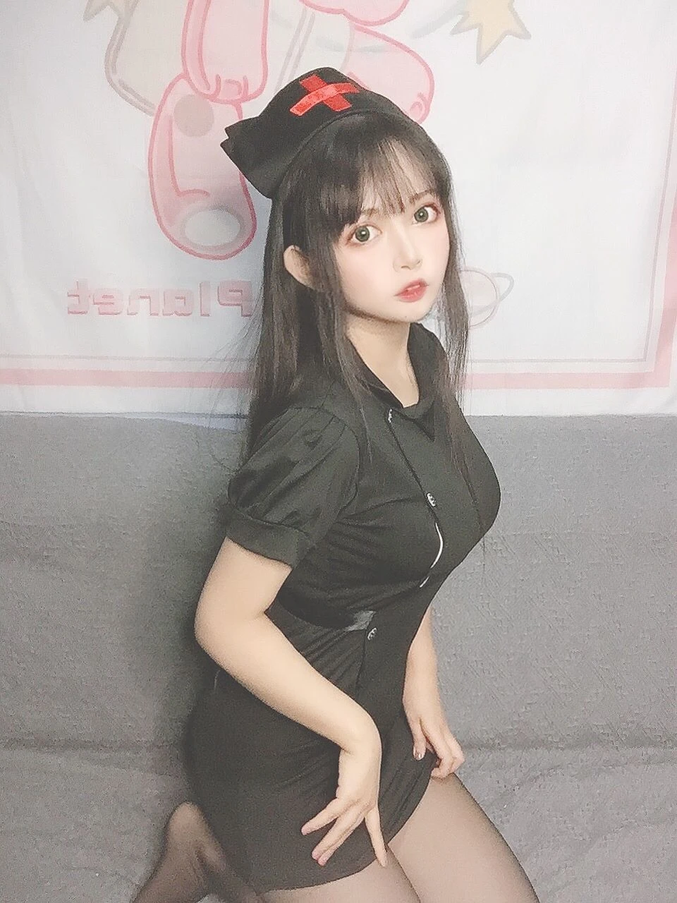 大眼萌妹黑猫猫OvO – 护士喵插图6