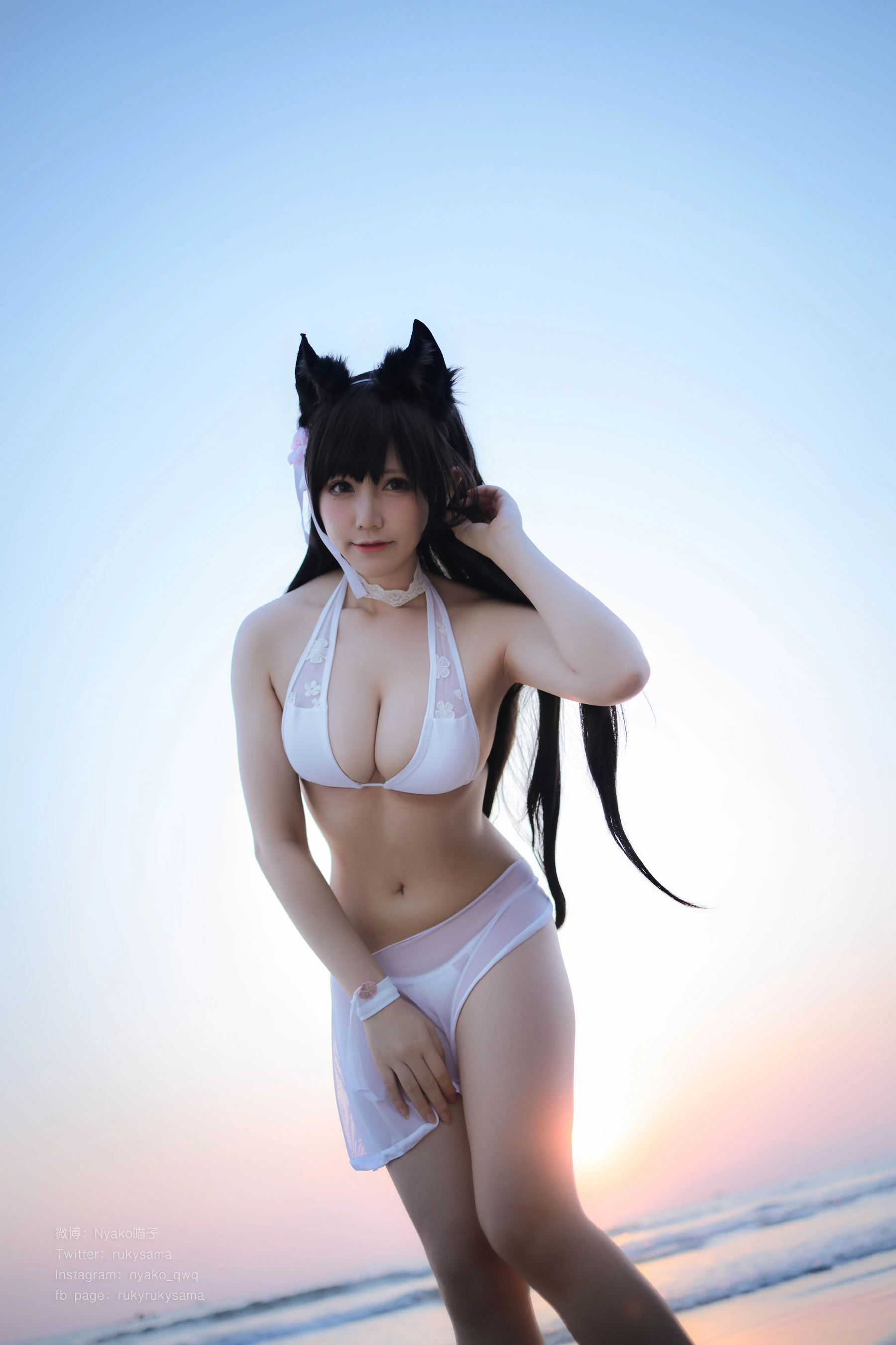 萌妹子Nyako喵子 爱宕泳装插图7