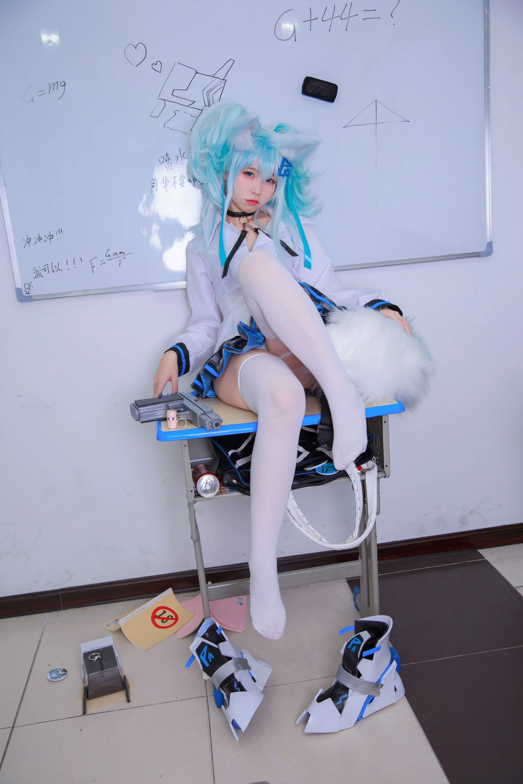 动漫博主G44不会受伤 – 少女前线 PA15校服插图3