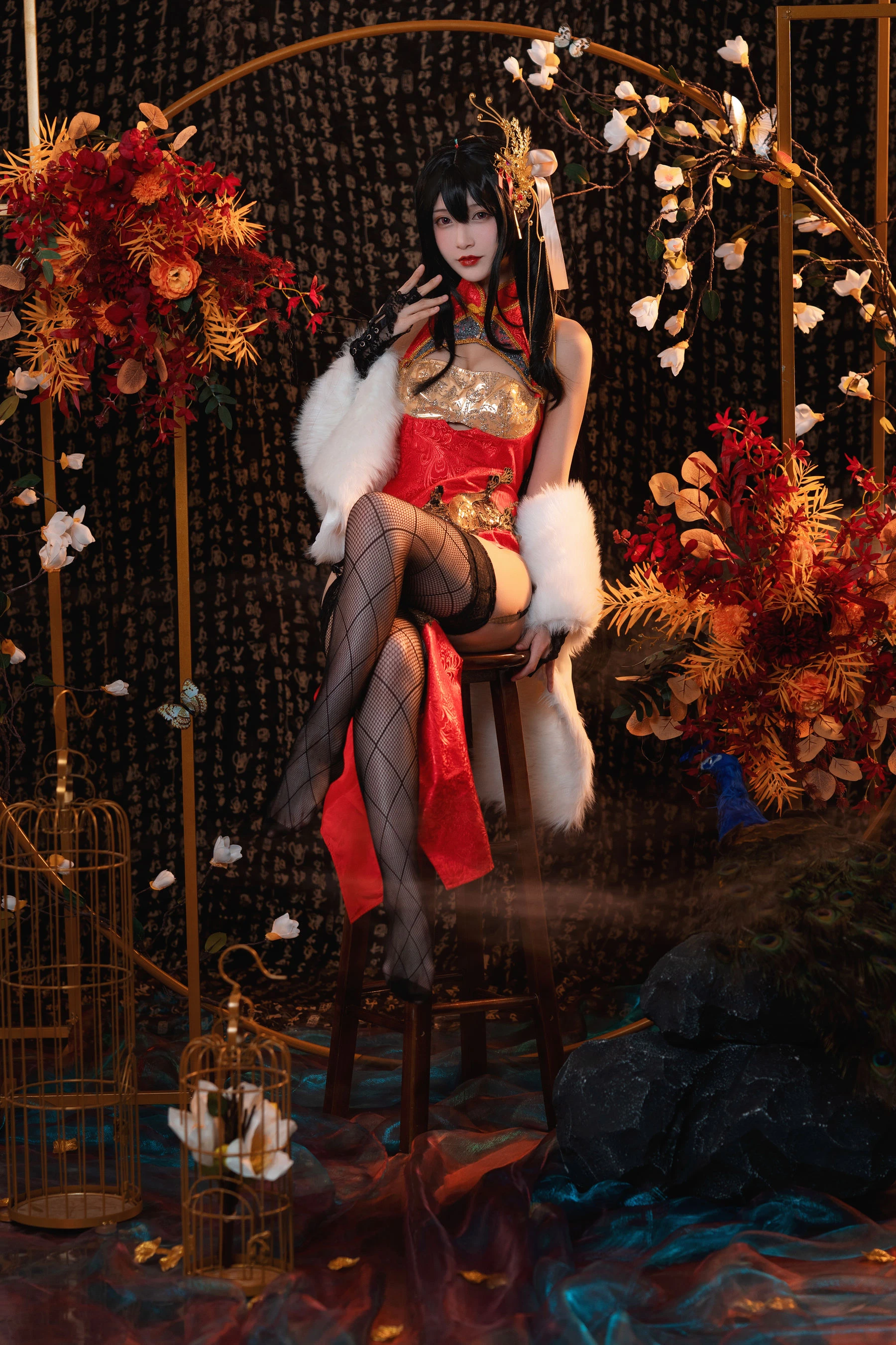 动漫博主铁板烧鬼舞w – 大凤旗袍|图集秀