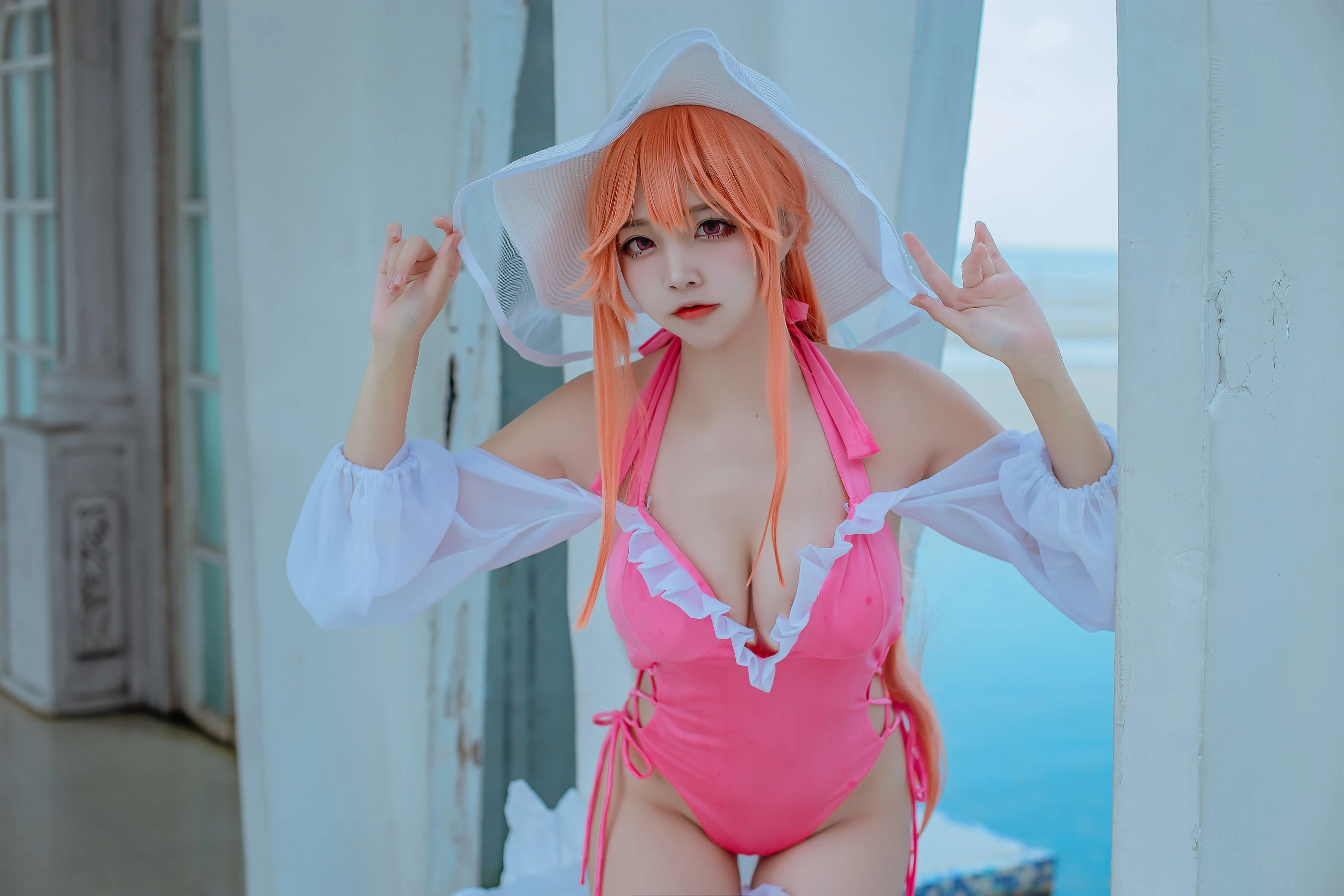 人气Coser二佐Nisa – 碧蓝 黎塞留泳装插图5