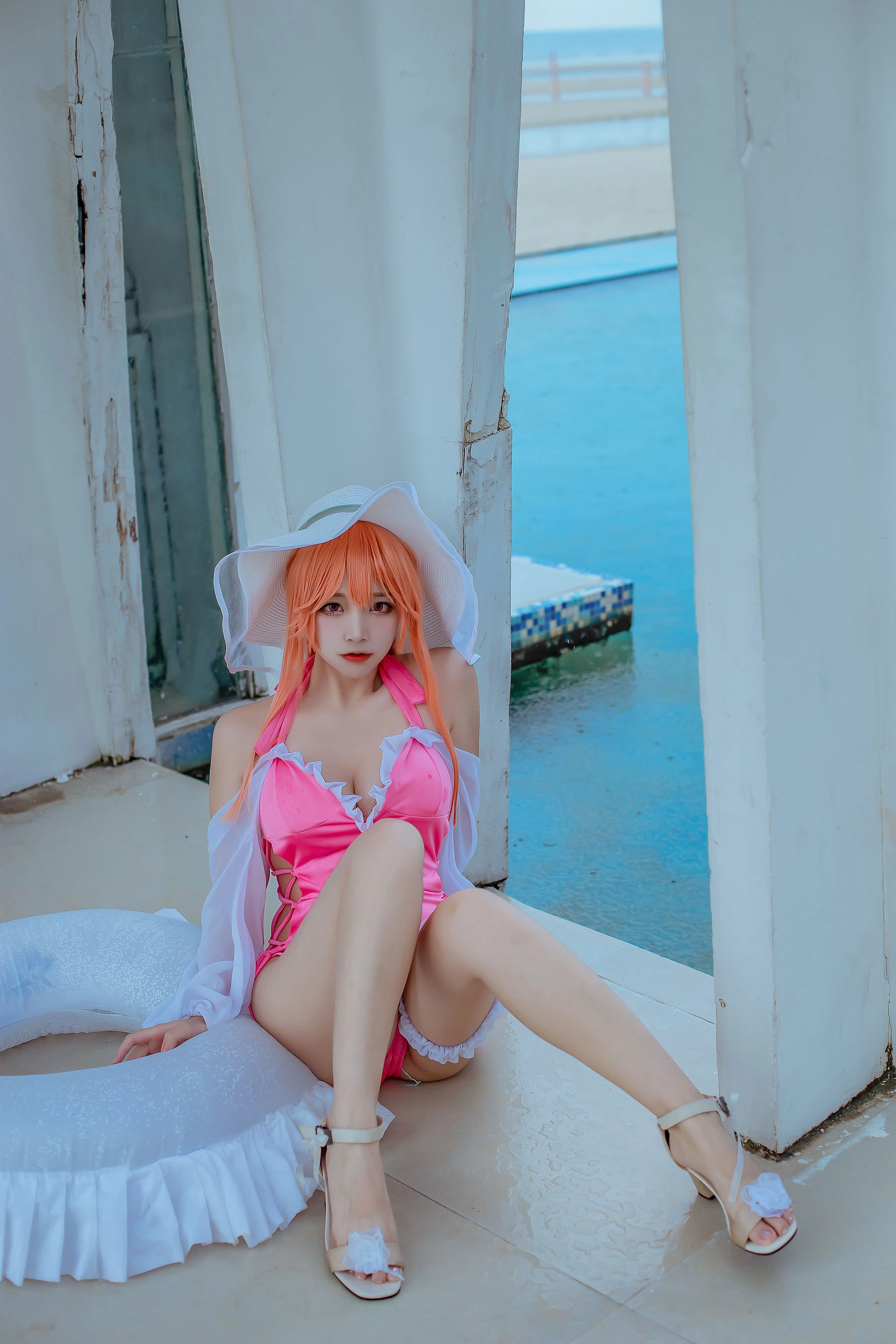 人气Coser二佐Nisa – 碧蓝 黎塞留泳装插图1