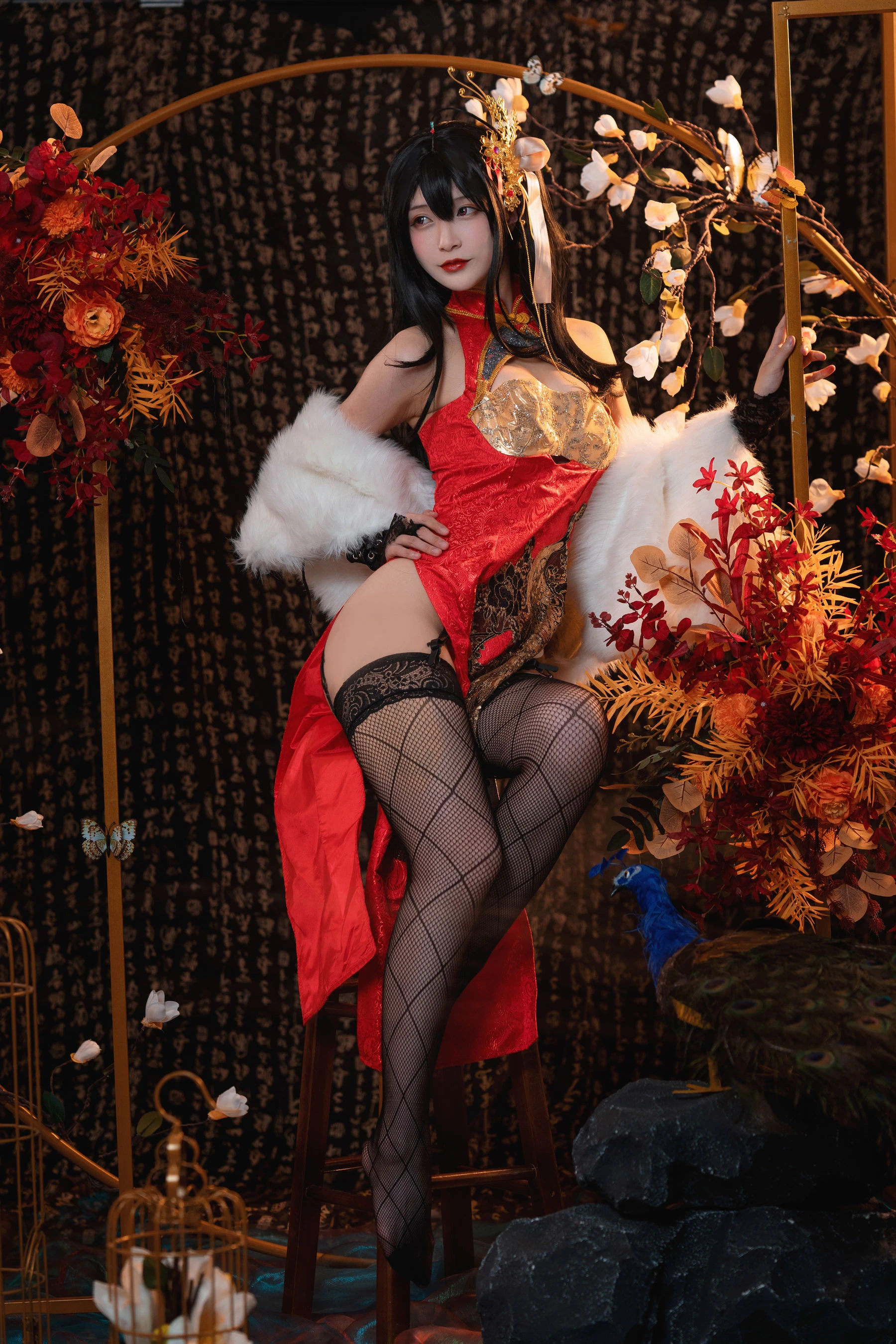 动漫博主铁板烧鬼舞w – 大凤旗袍插图4