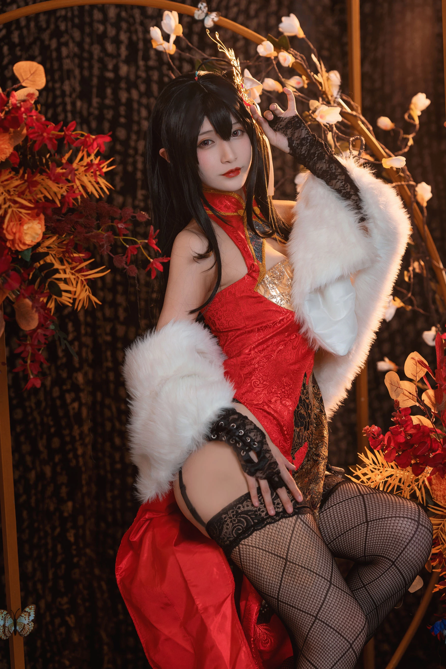 动漫博主铁板烧鬼舞w – 大凤旗袍插图5