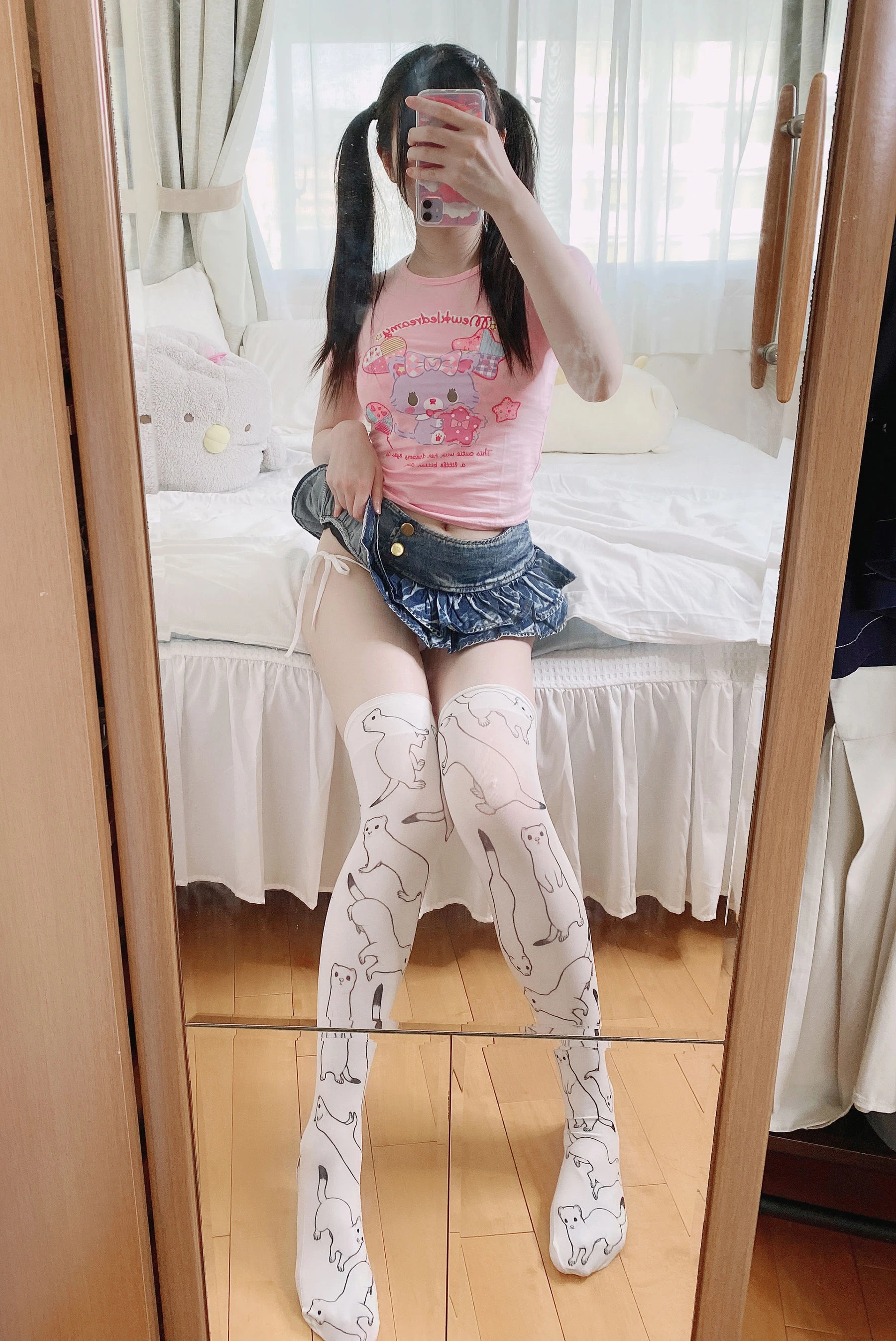 微博妹纸霜月shimo – 女児服着てみた插图4