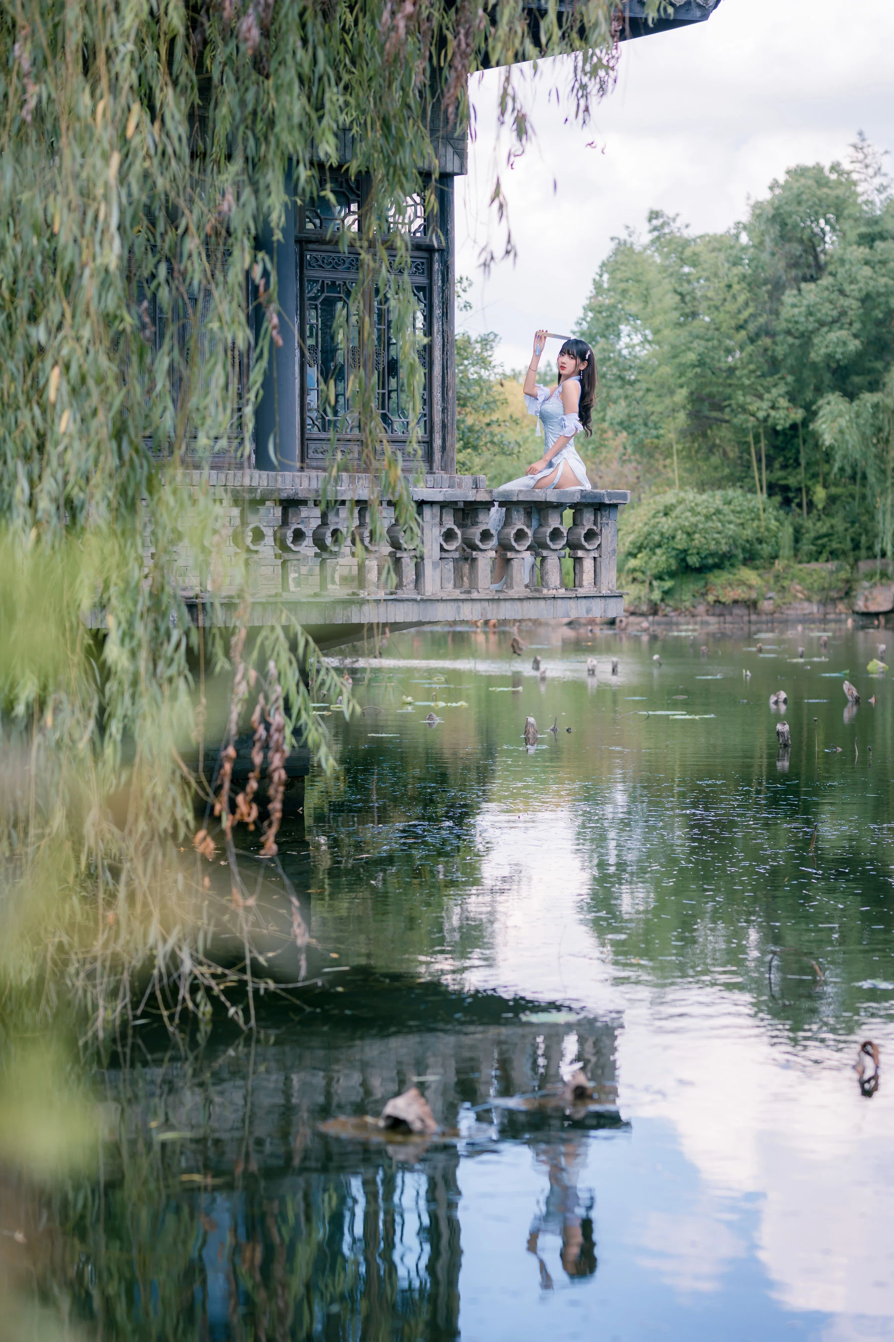 可爱妹子陆卿卿kyokyo – 蓝色旗袍插图7