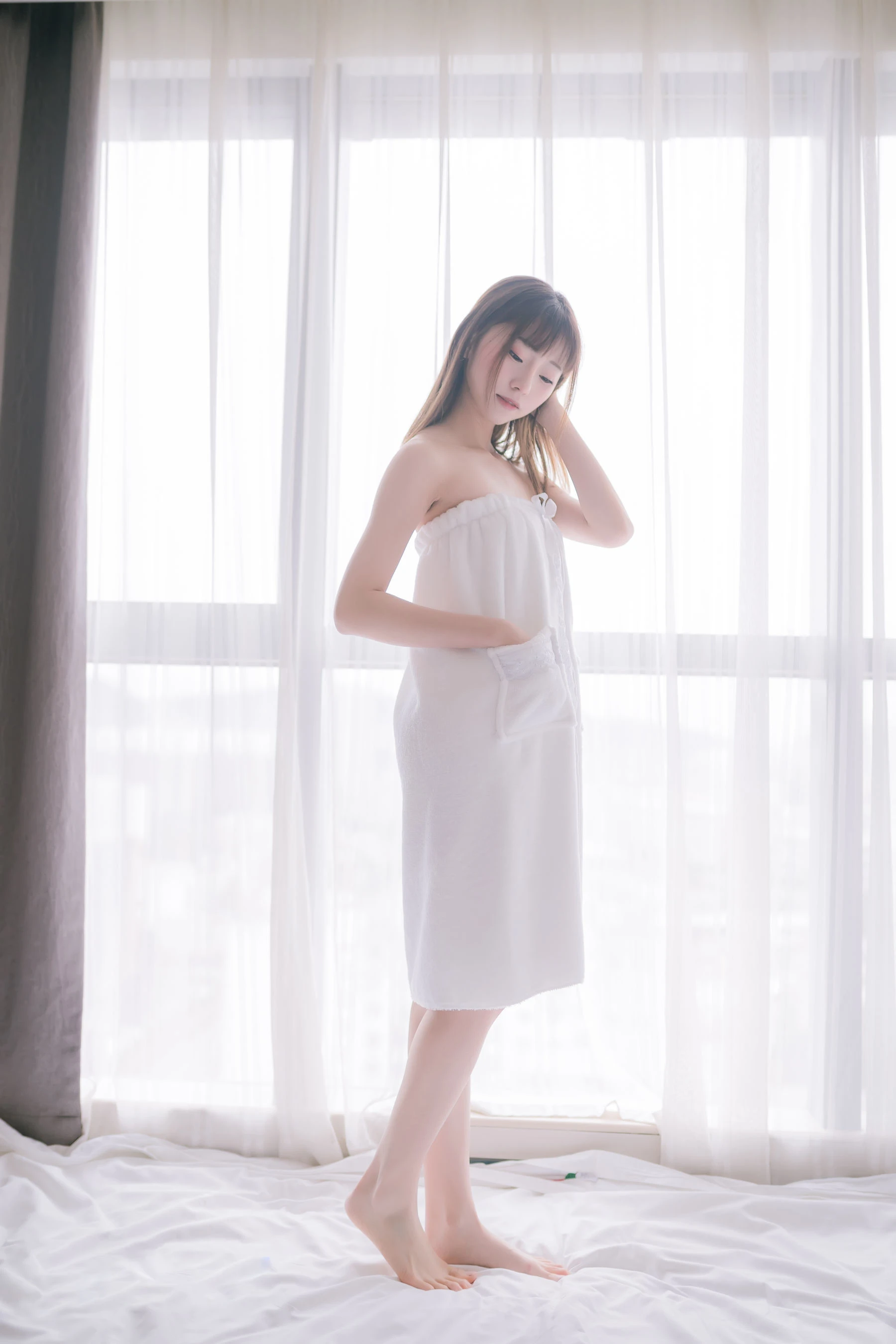 动漫博主Kitaro_绮太郎 – 纯白浴巾插图4