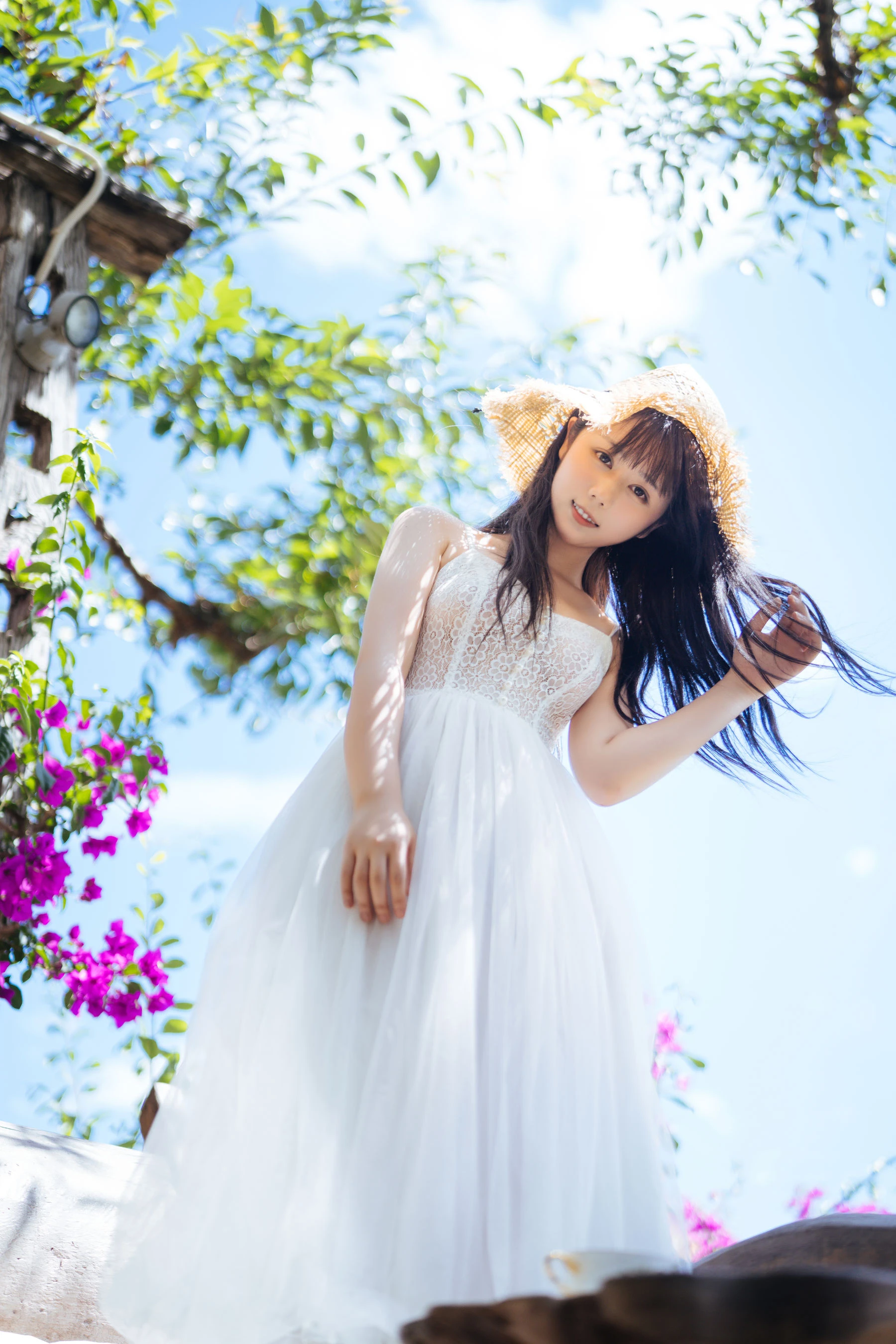 微博福利姬镜酱 – 静夏之白裙少女插图2