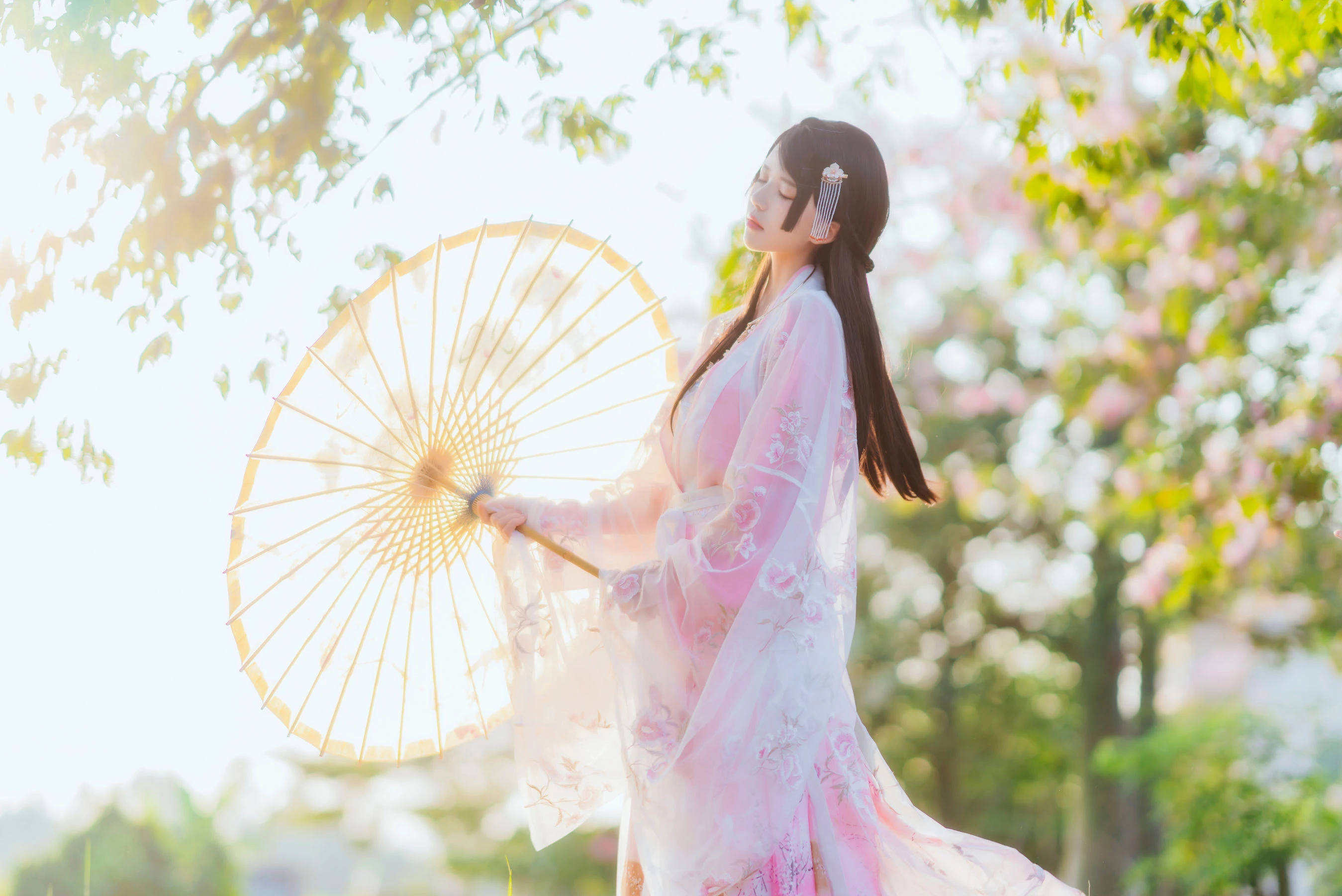 桜桃喵 – 温柔之汉服桃花插图6