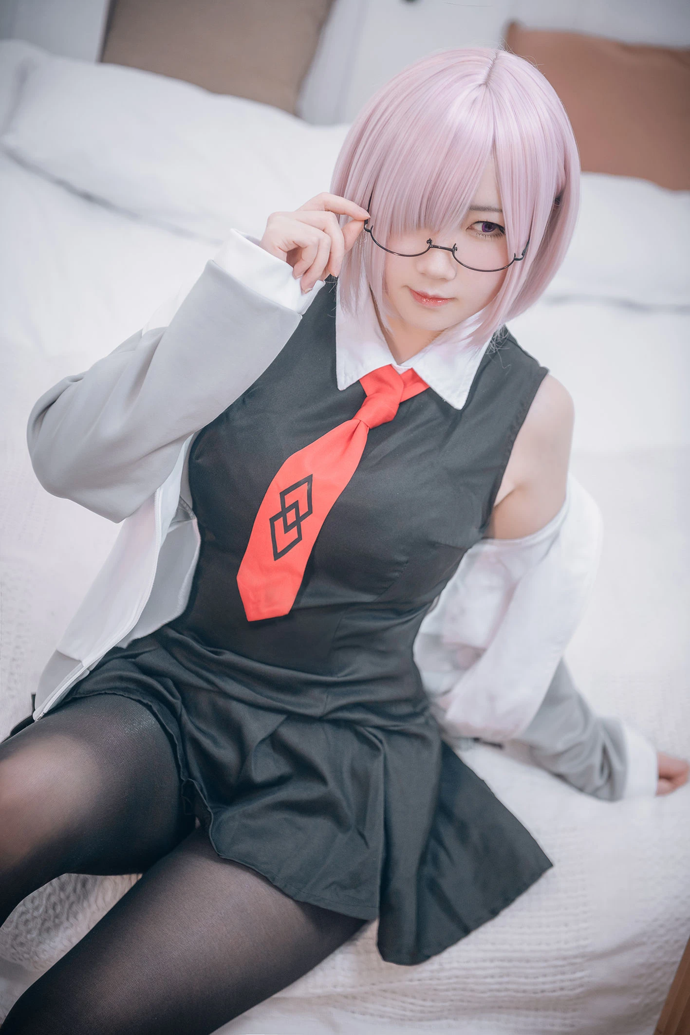 微肉感萌妹是本末末 – 玛修常服＆猫咪下着插图3