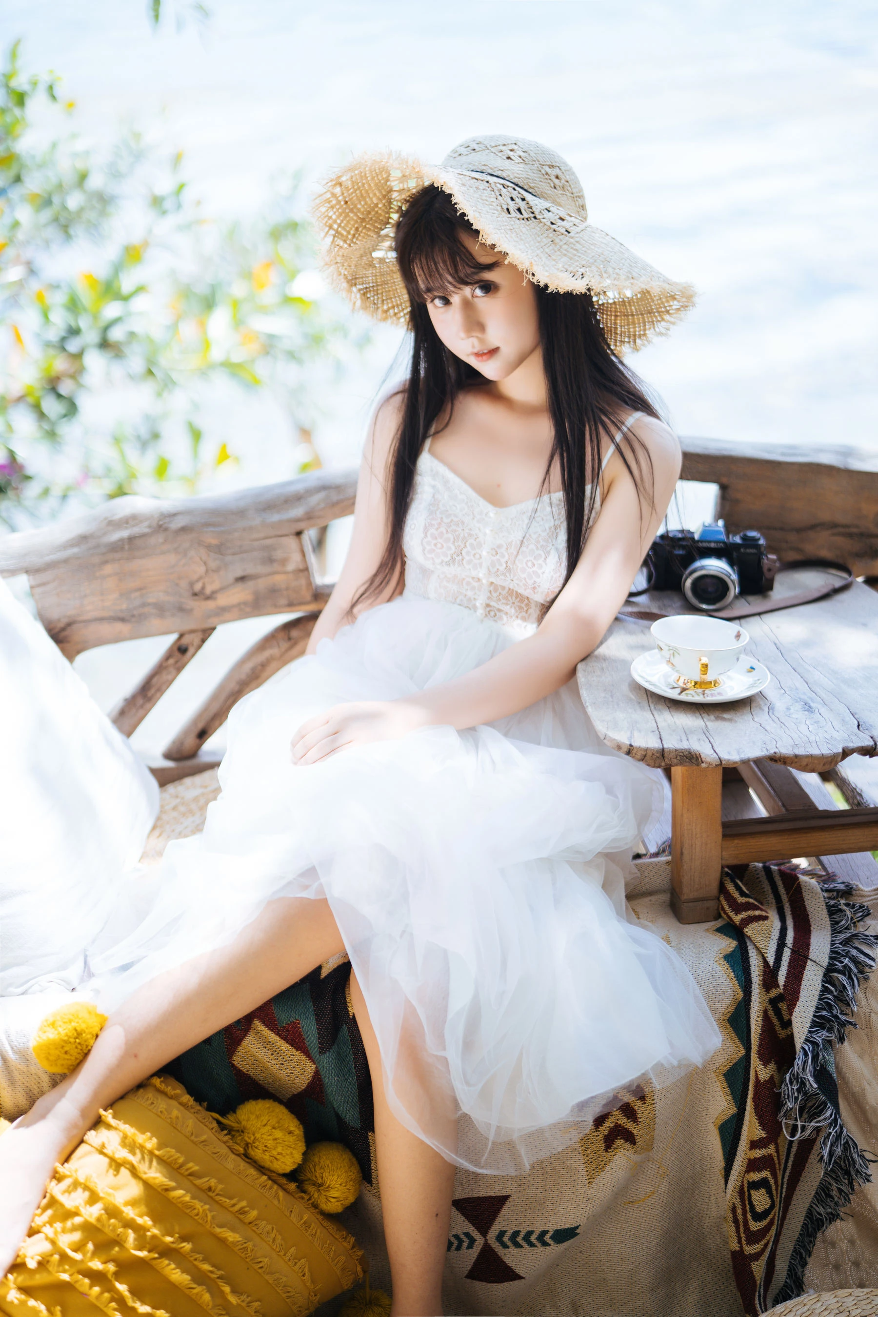 微博福利姬镜酱 – 静夏之白裙少女插图3