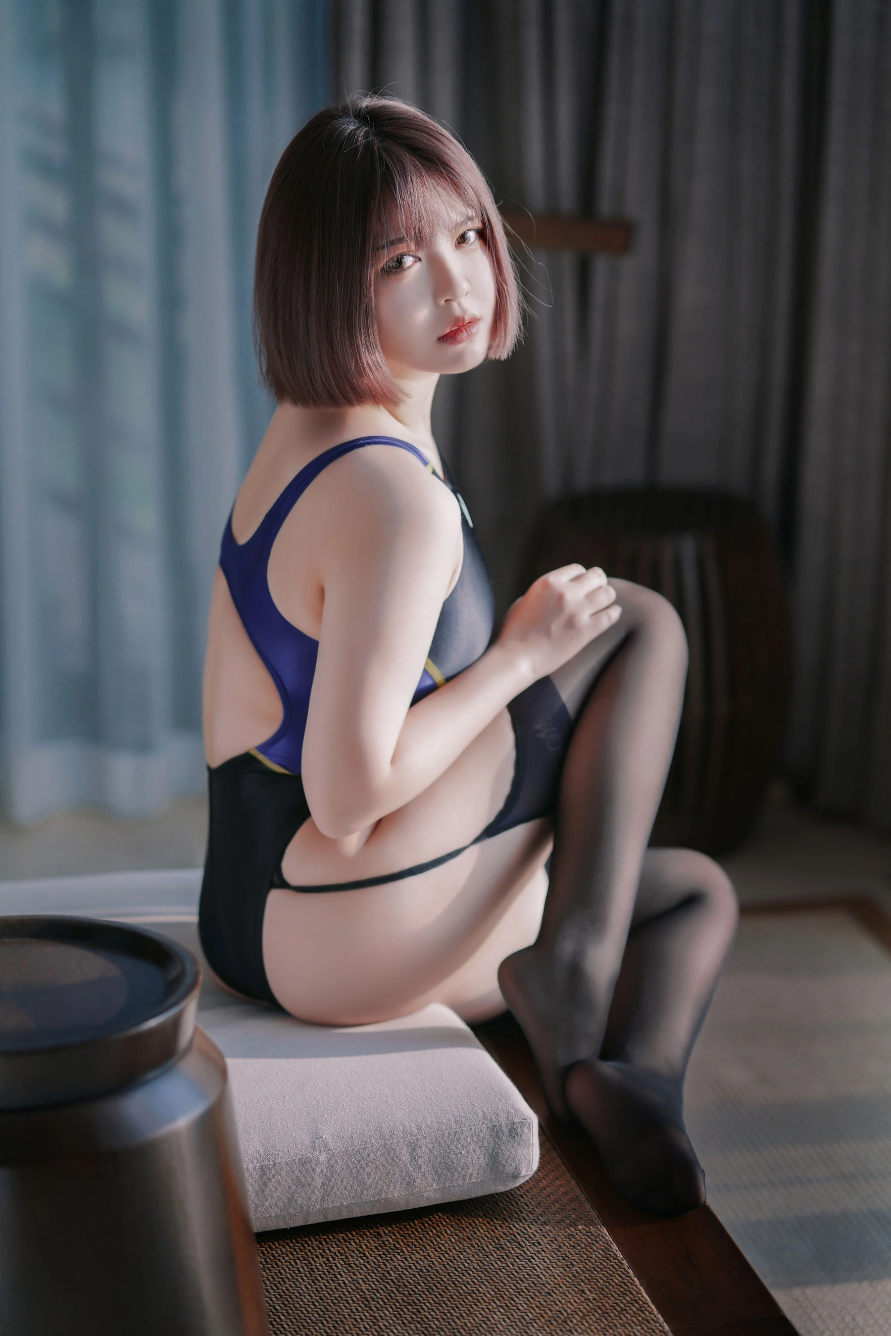 半半子 – 競泳水着を着た彼女插图5