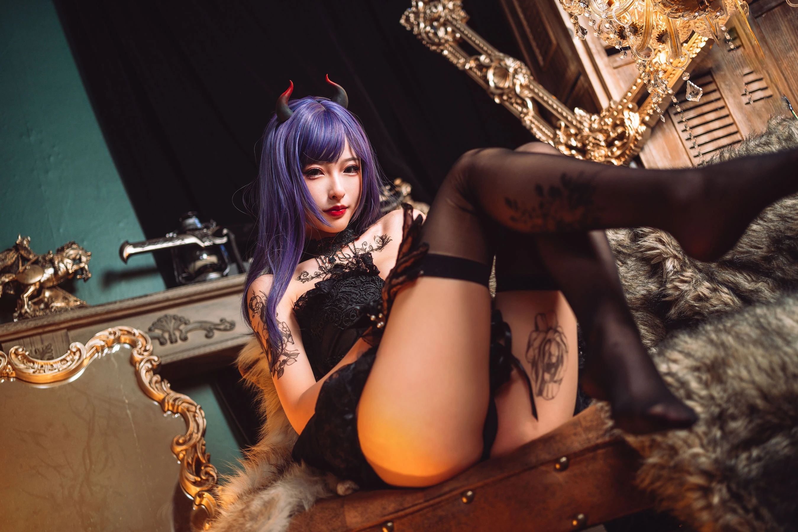 尤物清水由乃 – 暗黑纹身插图4