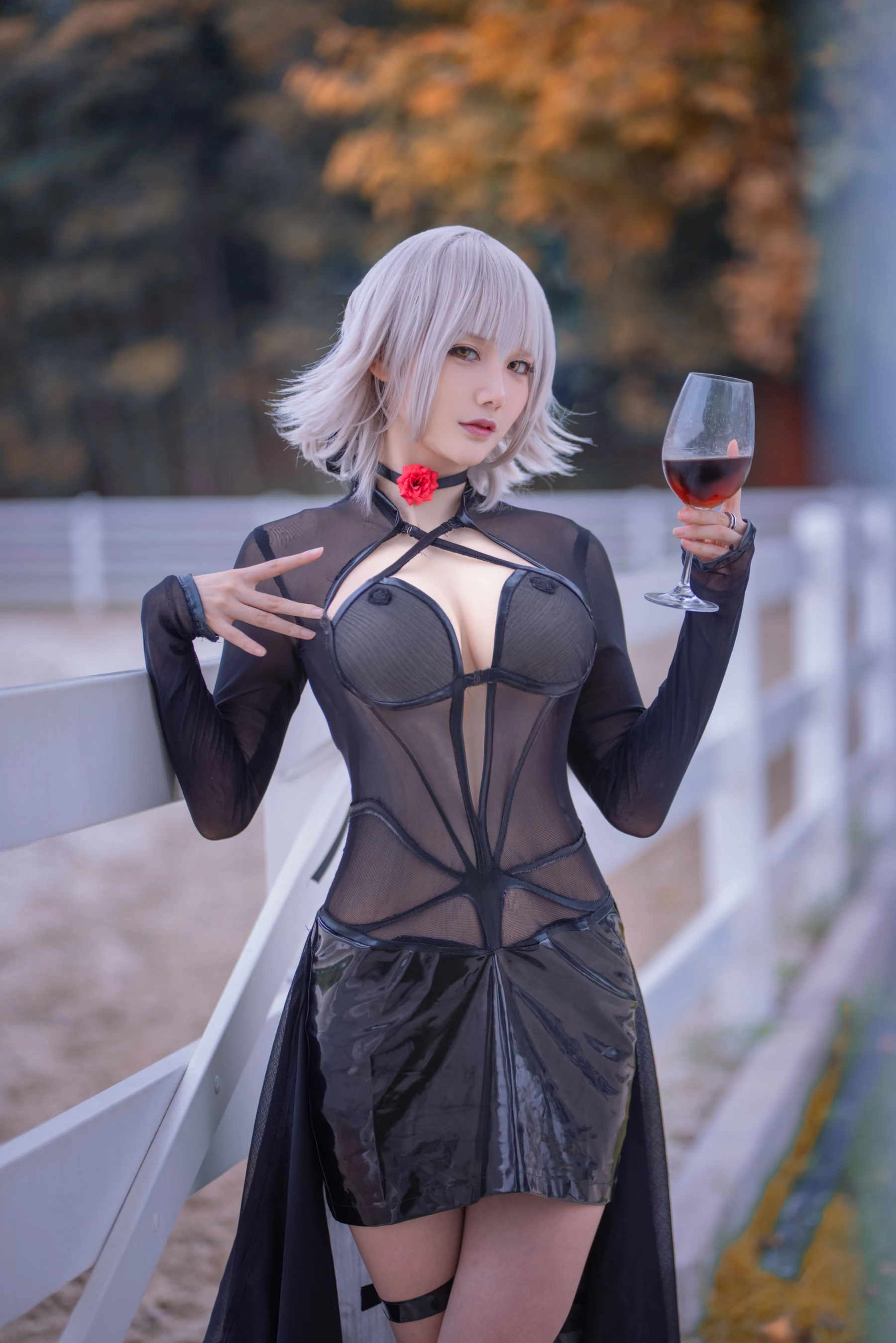 COS妹子仙九Airi – 黑贞马会插图1