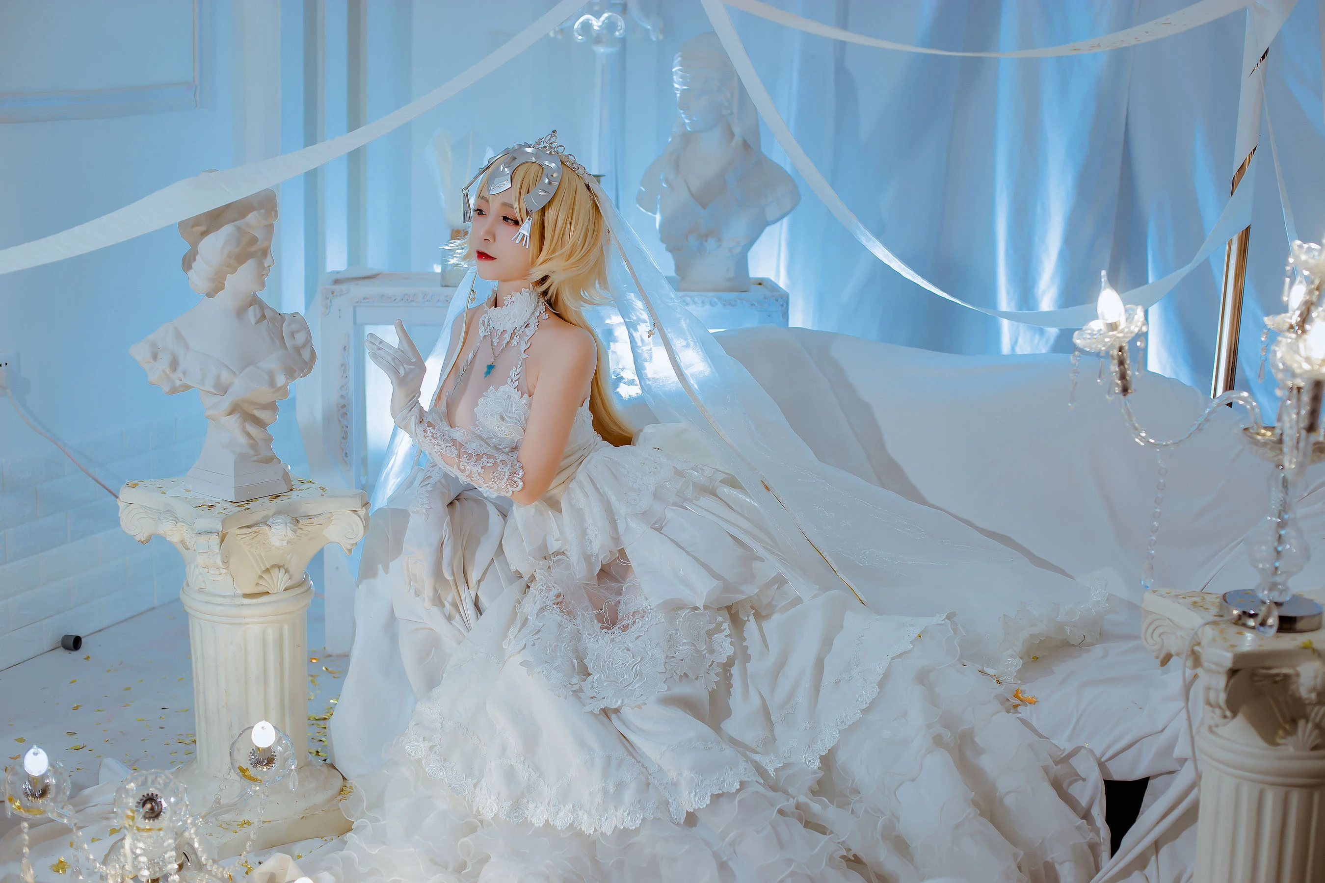 人气Coser二佐Nisa – fate贞德花嫁插图3