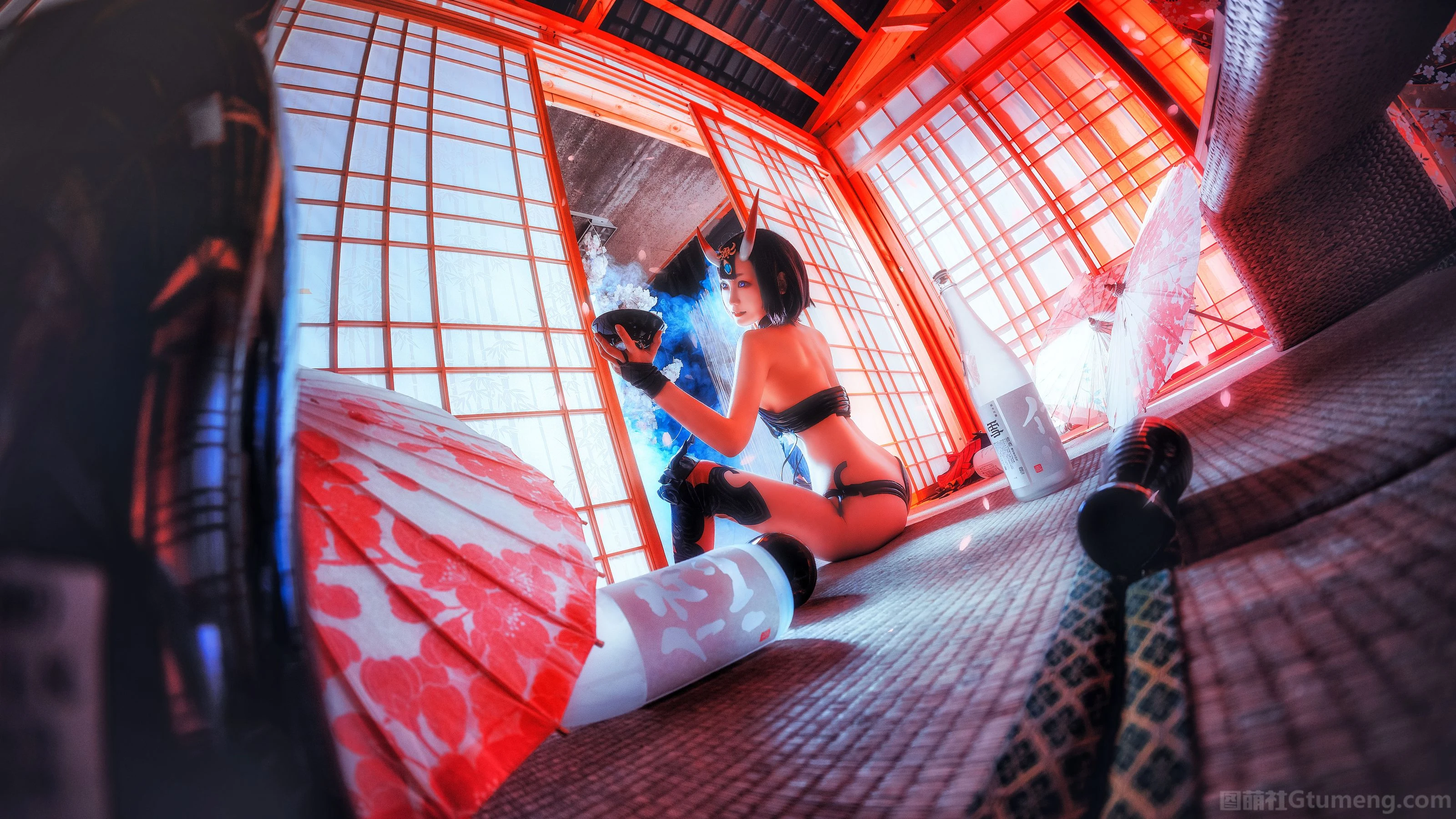 COS少女星野咪兔 – 酒吞童子插图3