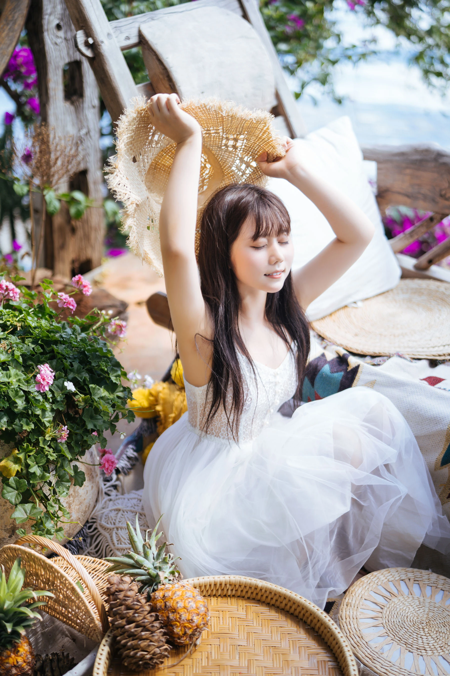 微博福利姬镜酱 – 静夏之白裙少女插图4