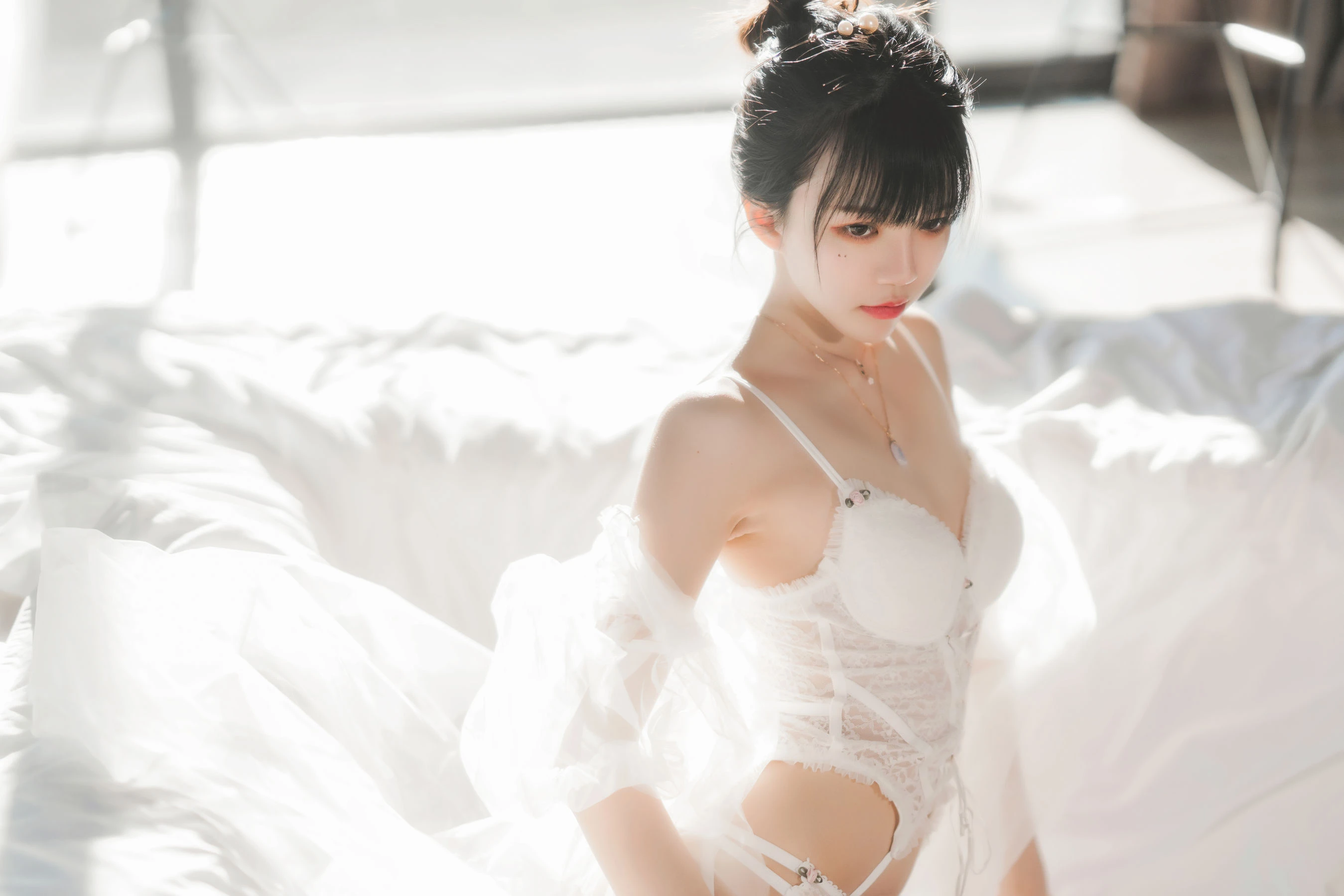 桜桃喵 – 白纱糖01插图6