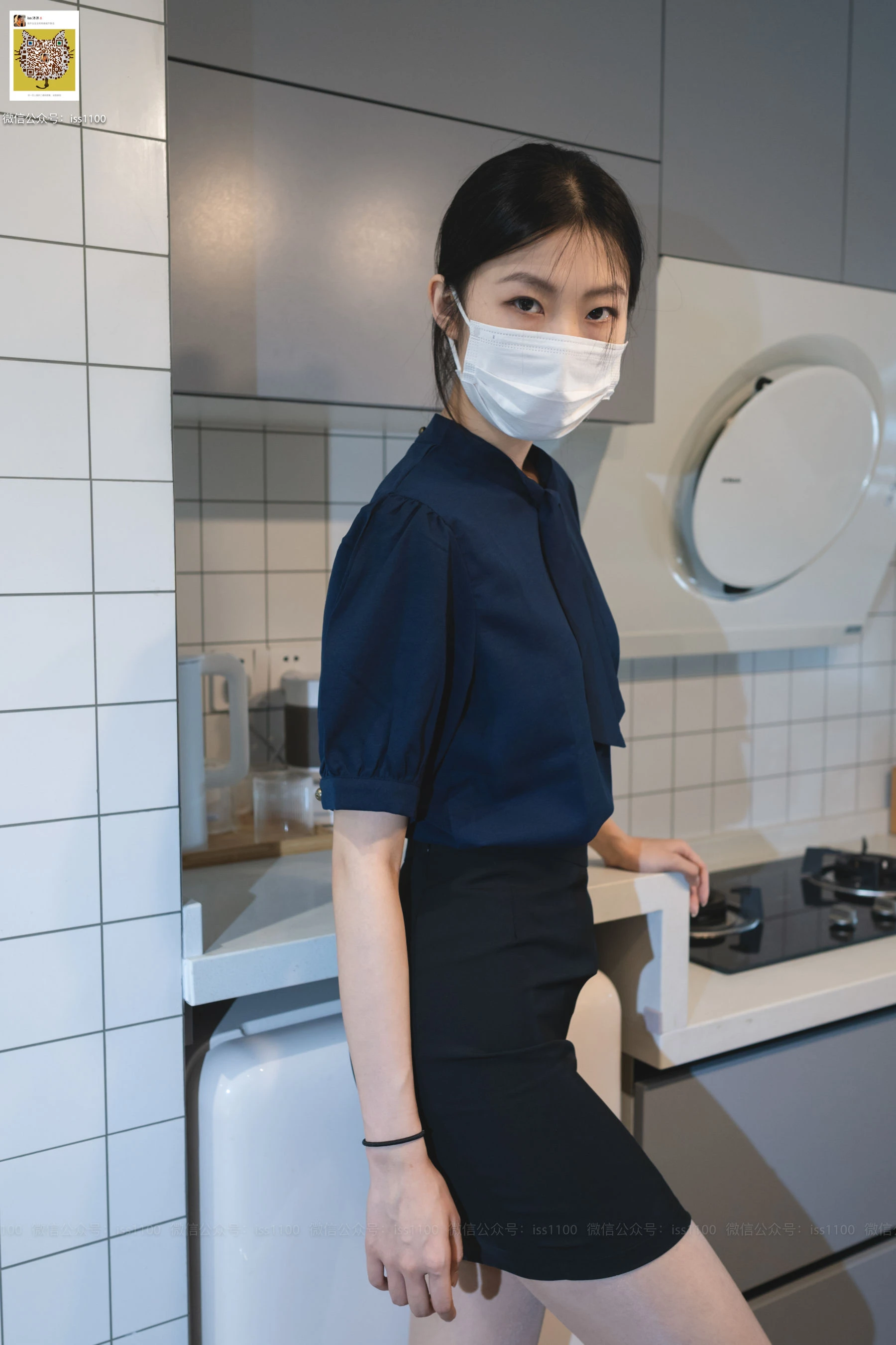 [ISS系列] 美晗 蓝色衬衫插图1