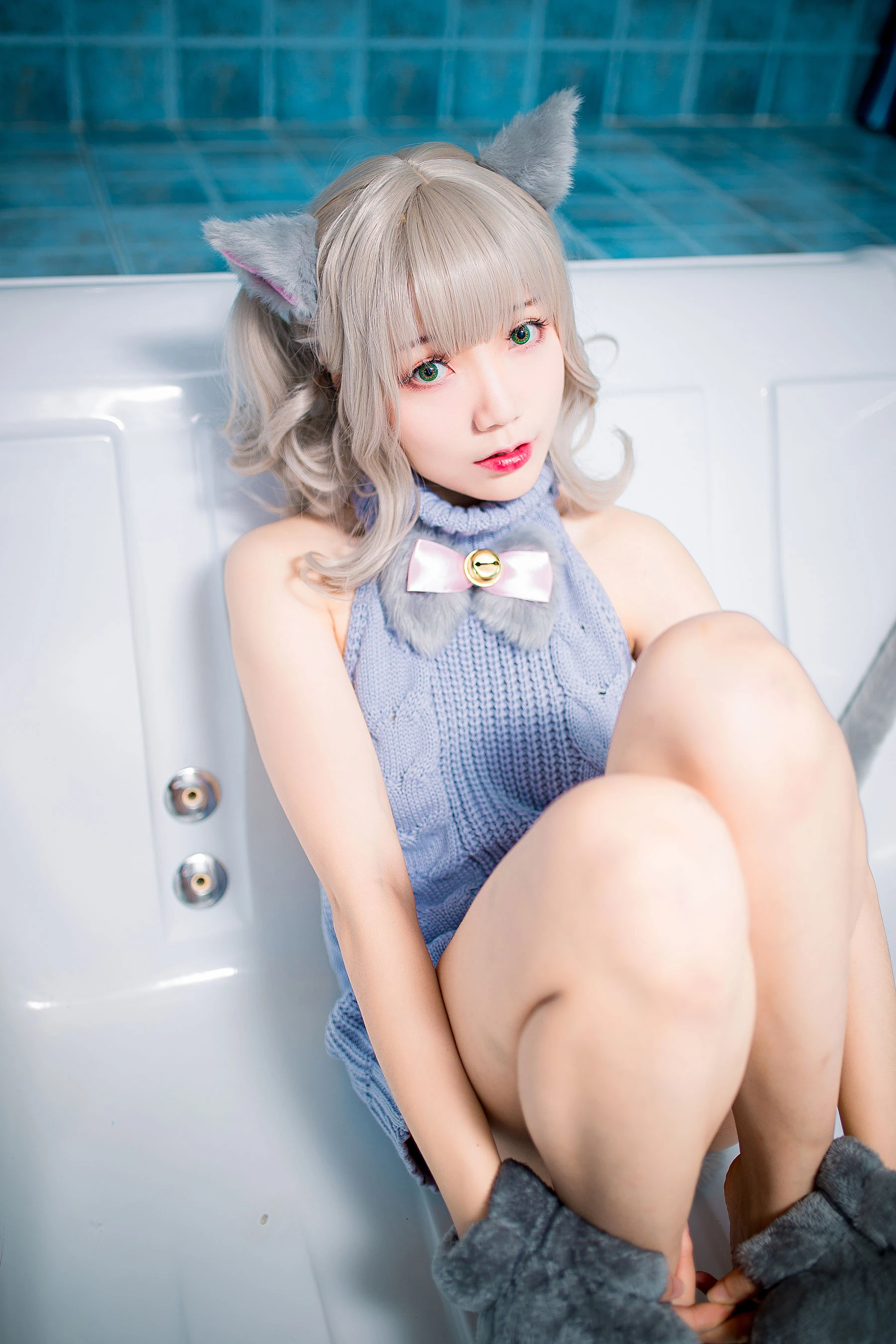 萝莉福利真央Mao – 露背毛衣插图2