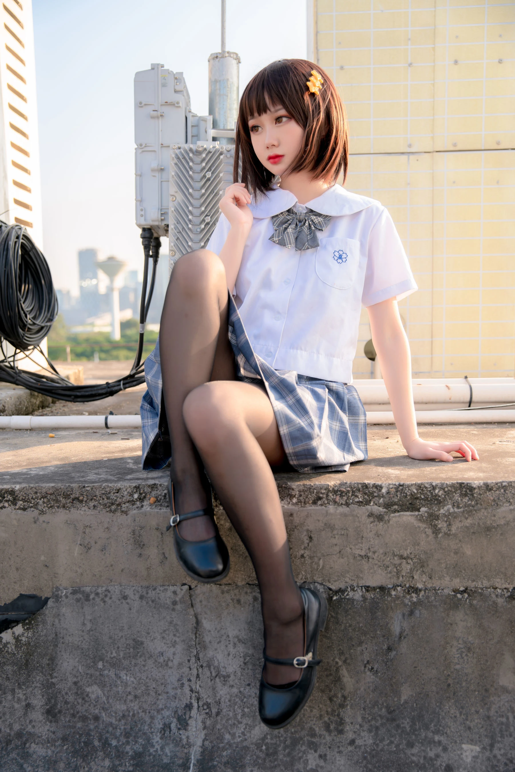 动漫博主您的蛋蛋 天台JK插图2