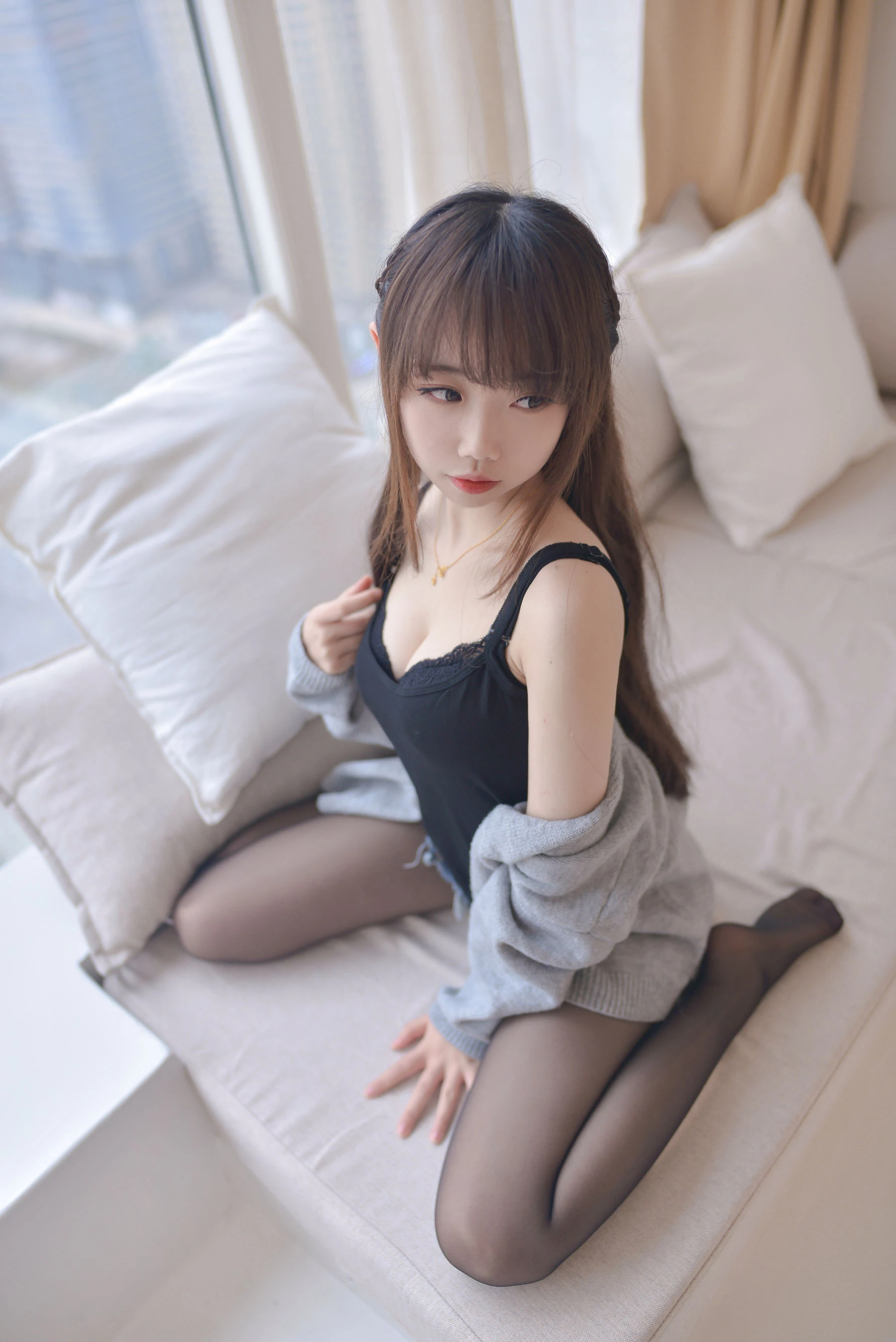 Cos小姐姐雪琪 牛仔黑丝大姐姐插图6