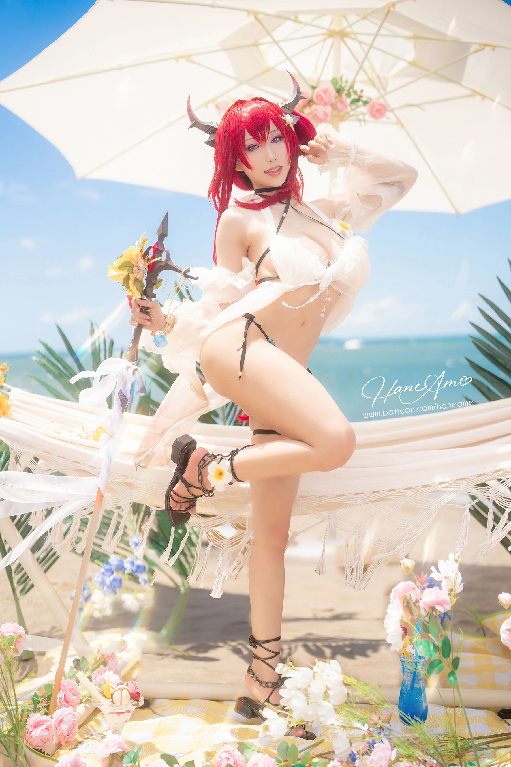 Hane Ame 雨波 – Arknights Surtr 泳裝插图7