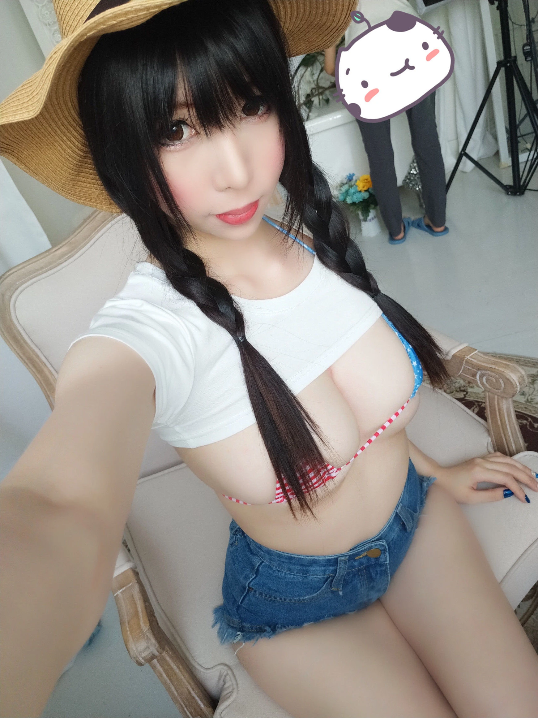 二次元巨乳美女鹿野希 牛仔女郎插图2