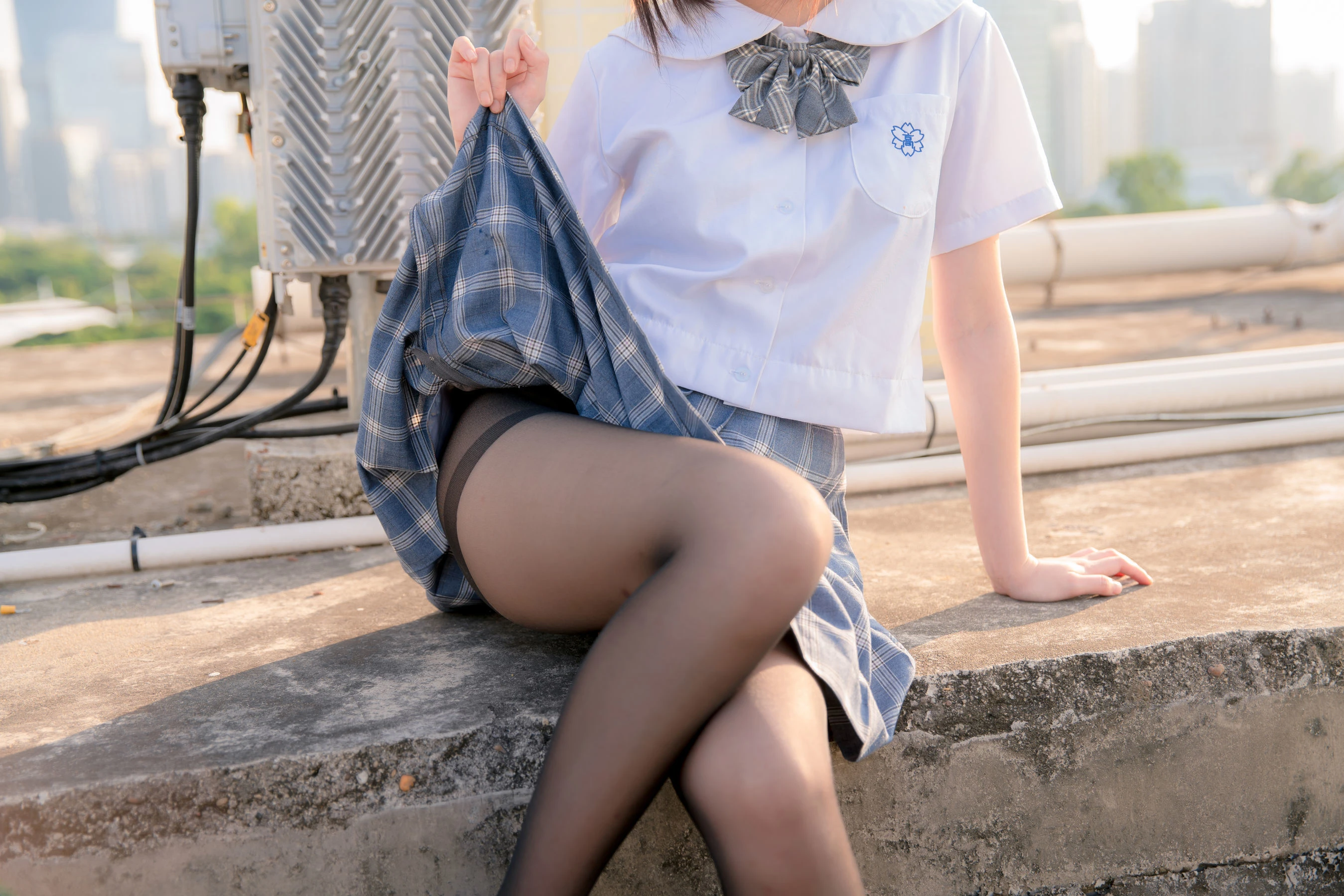 动漫博主您的蛋蛋 天台JK插图7