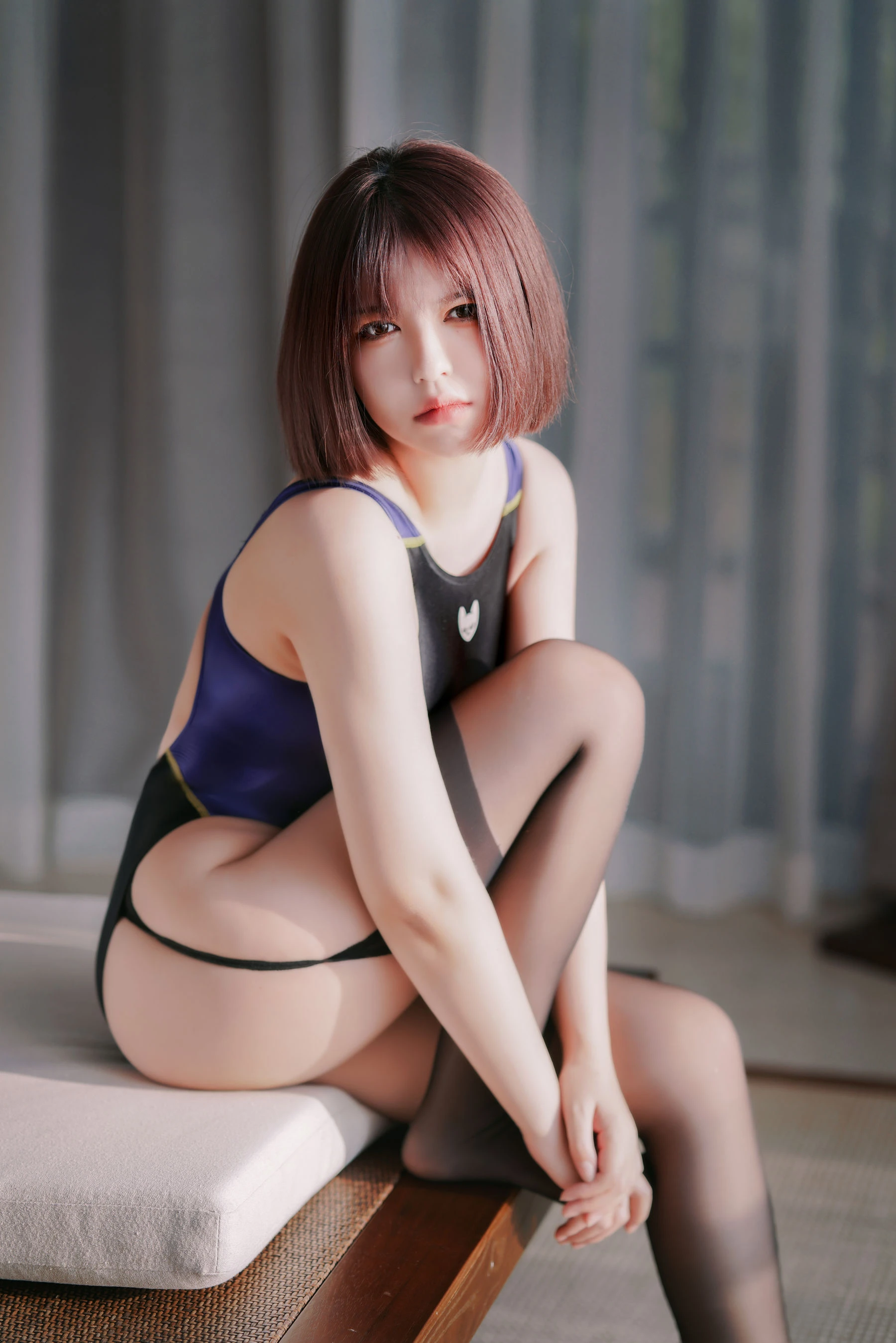 半半子 – 競泳水着を着た彼女插图4