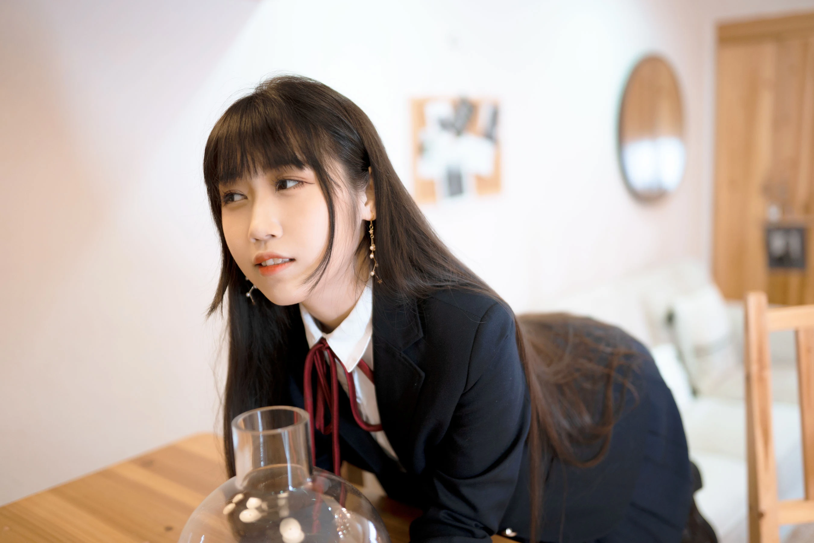 微博人气Coser不呆猫 – 校服JK插图3