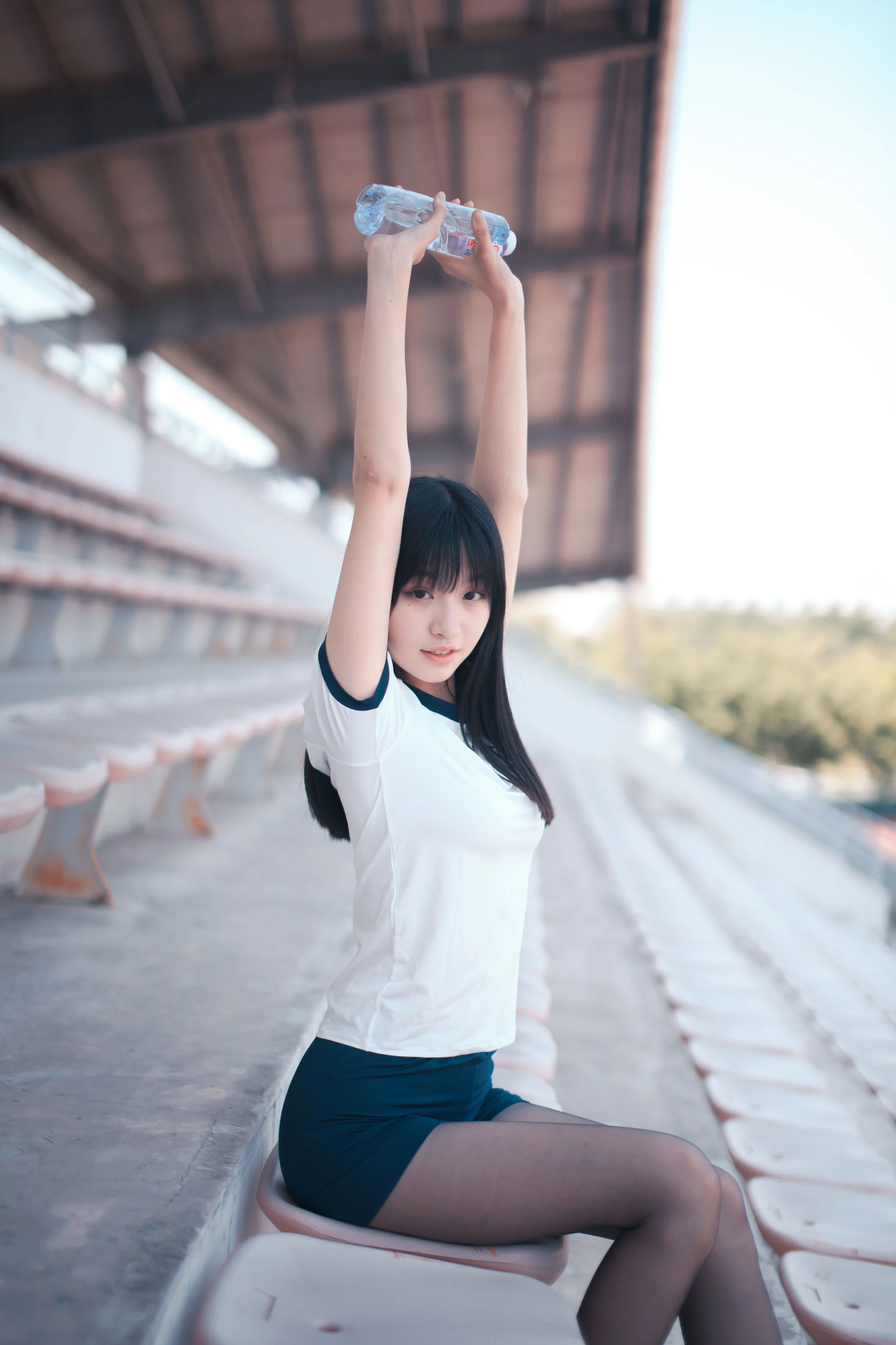 COS萌妹沧霁桔梗 – 黑丝体操服插图1