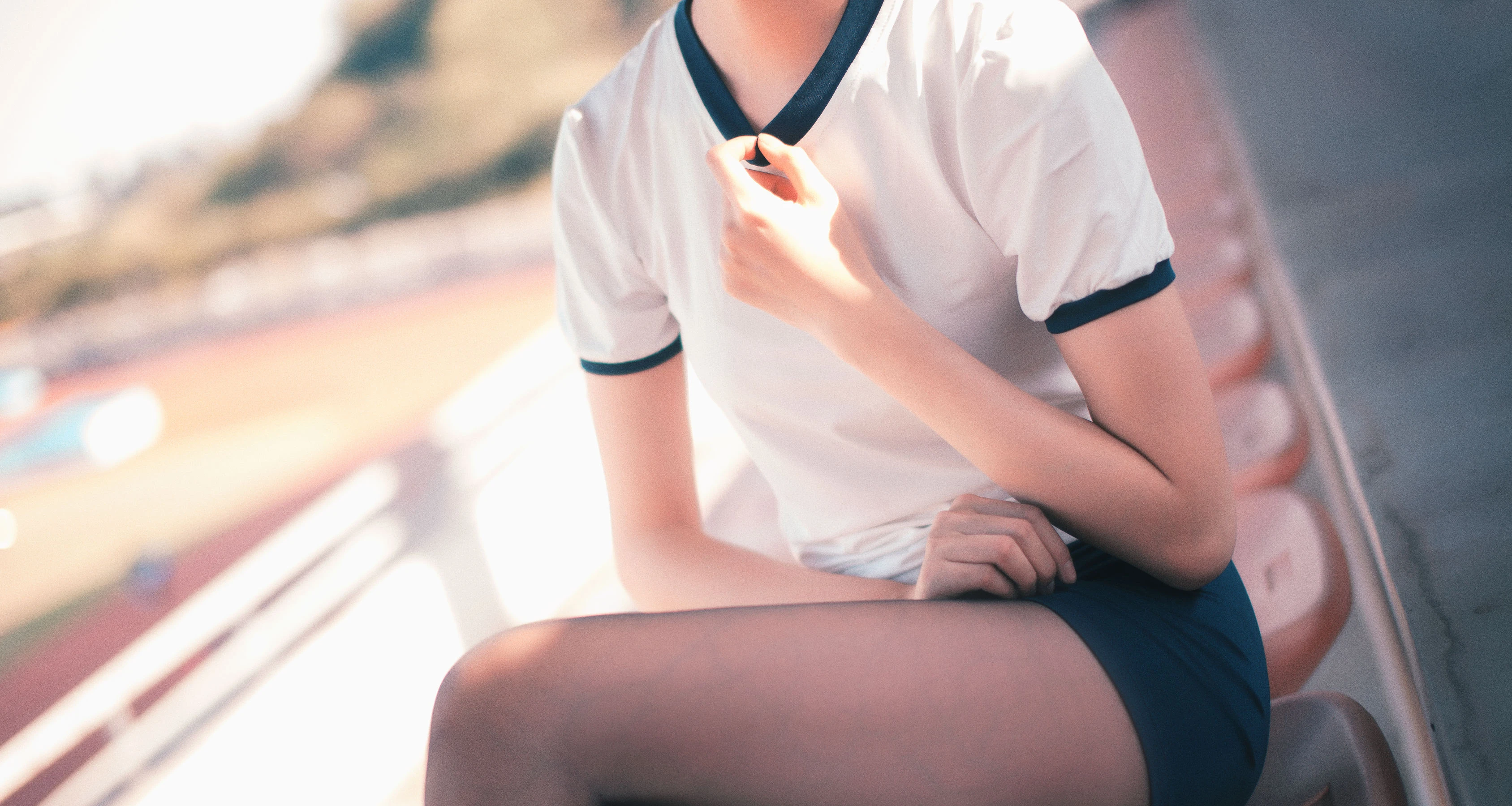 COS萌妹沧霁桔梗 – 黑丝体操服插图4