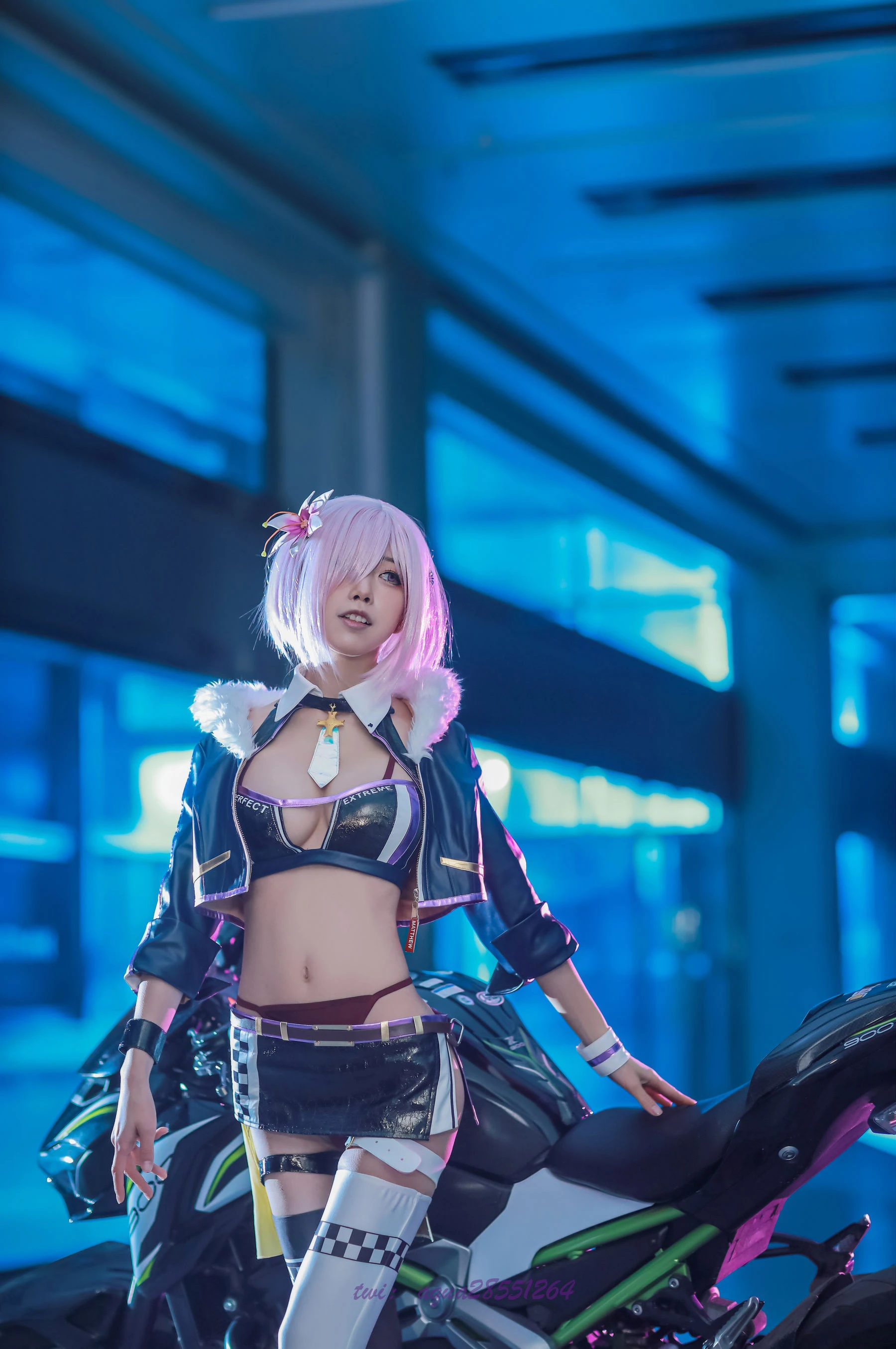 动漫博主水淼aqua – 玛修-同人机车装插图5