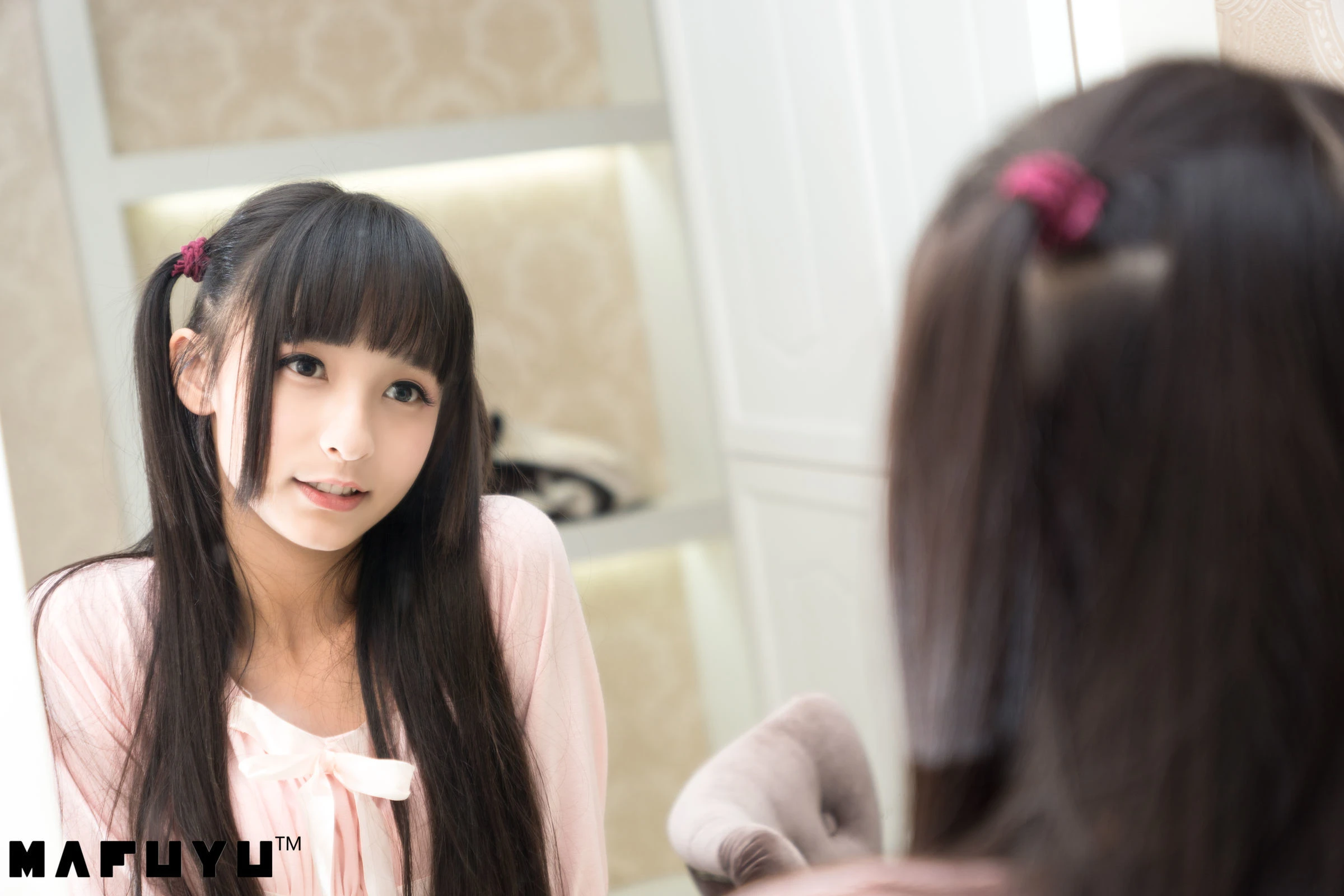 神楽板真冬 粉白条纹系列套图插图3