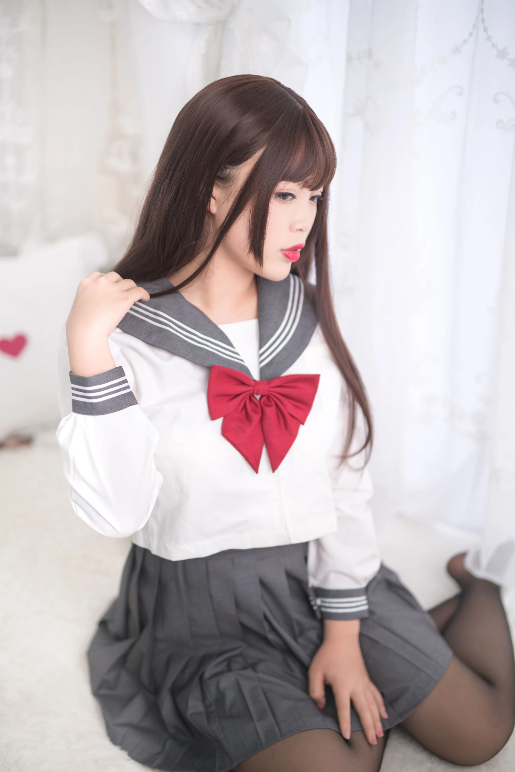 萌系小姐姐-白烨- – 黑丝制服少女插图7