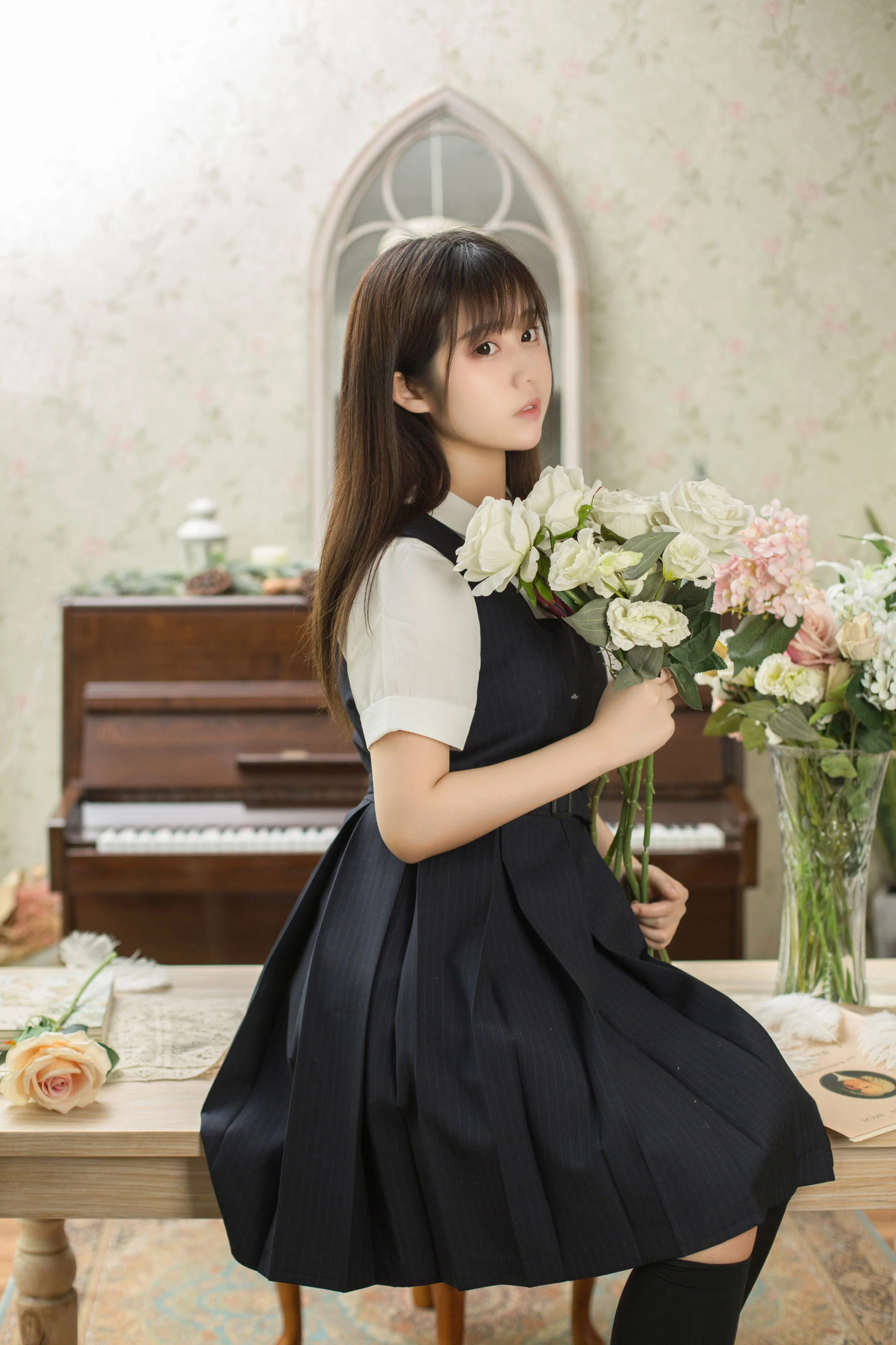 微博福利姬镜酱 – 不知梦 制服插图4