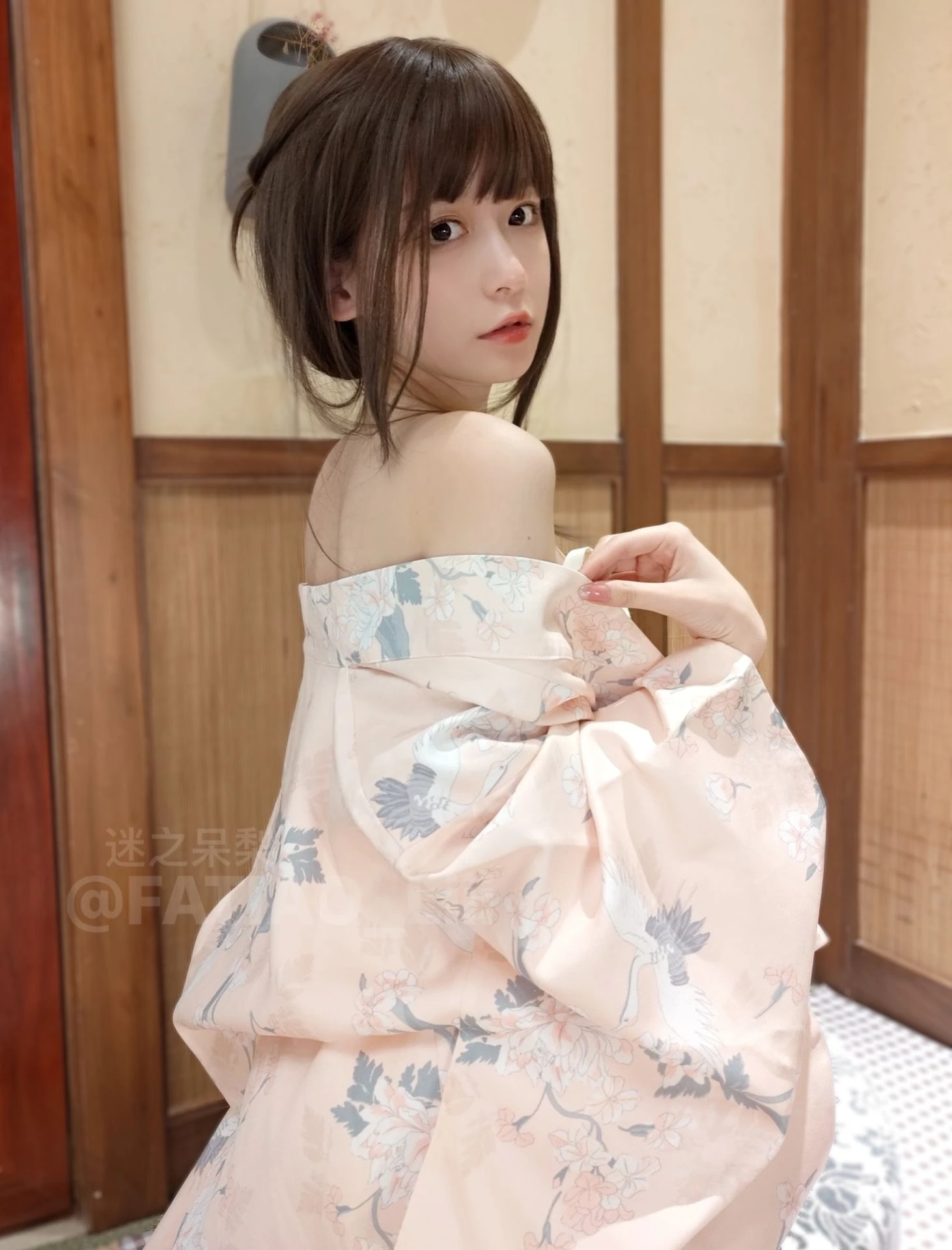 迷之呆梨(发条少女)[fantia] – ピンクの着物插图2