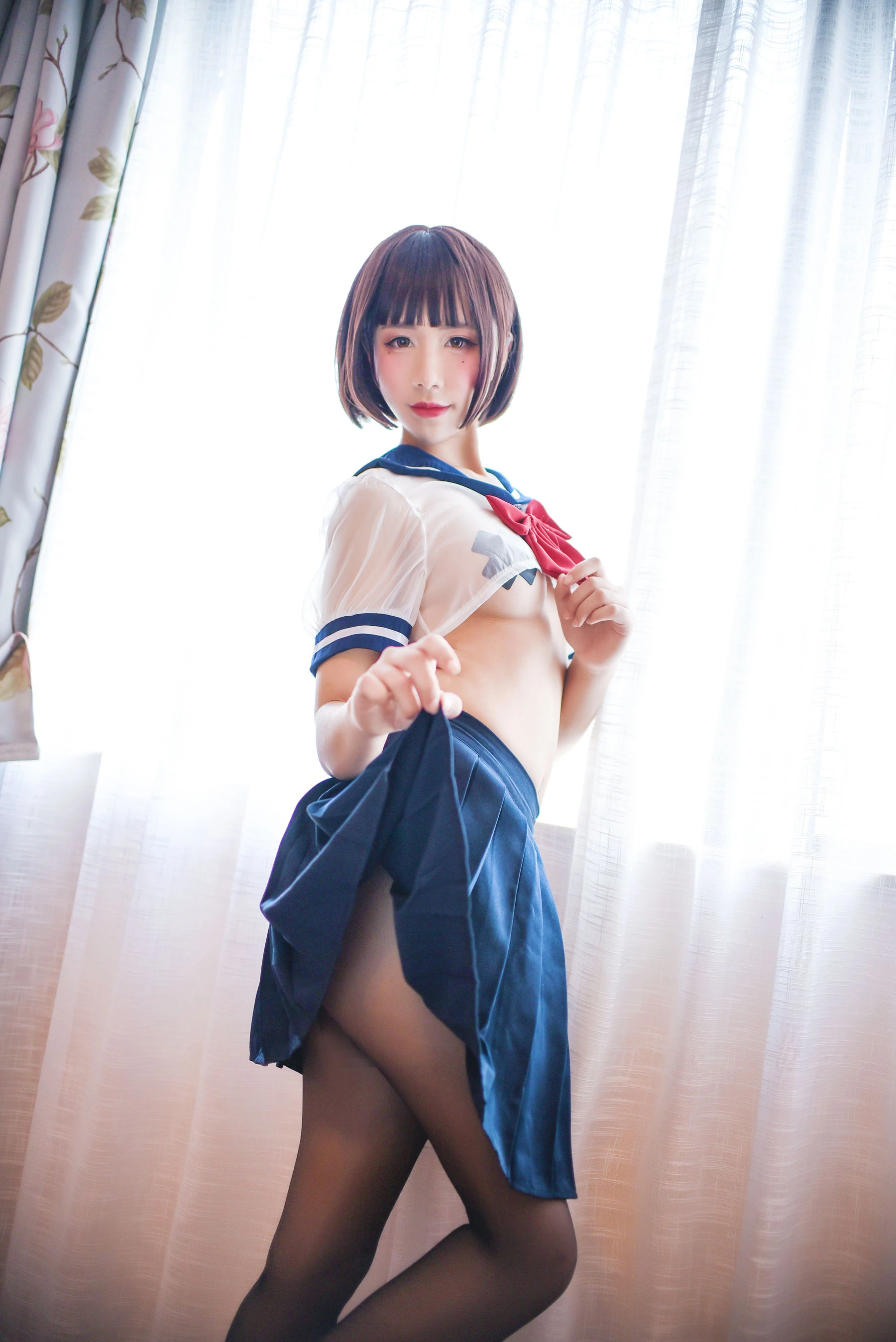 动漫博主九曲Jean JK透明制服|图集秀