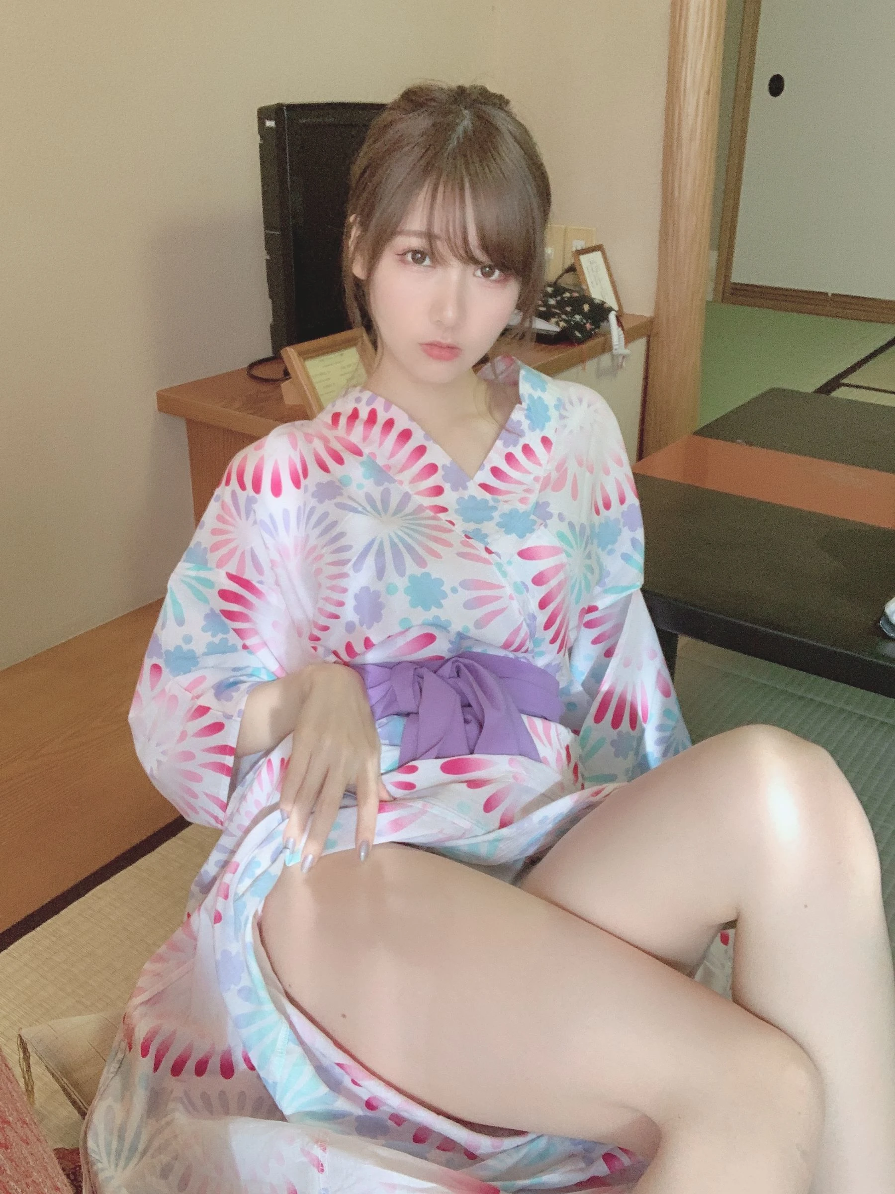 日本甜美COSERけんけん[fantia] 2020.06 花火柄浴衣②(′∩ω・｀)ﾁﾗｯ!!插图7