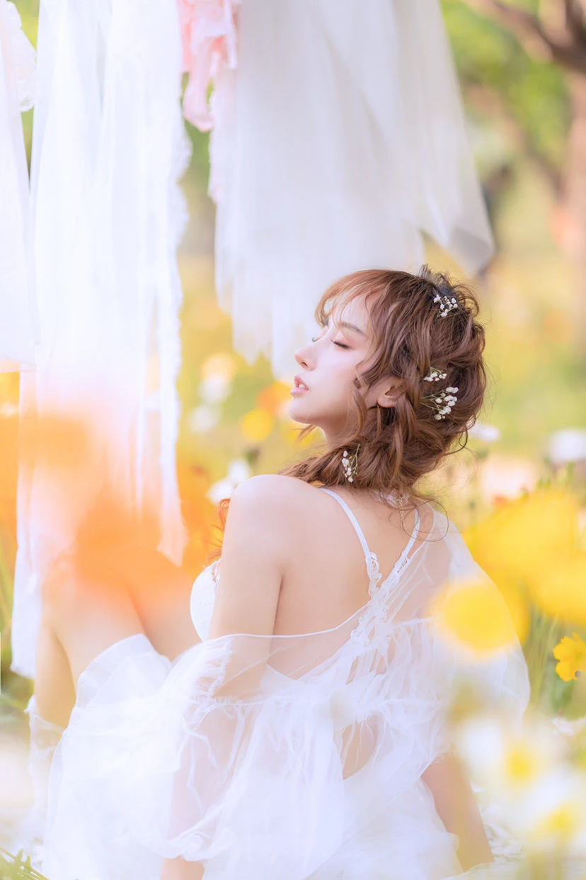 斗鱼米线线sama – 夏日限定 晒衣服|图集秀