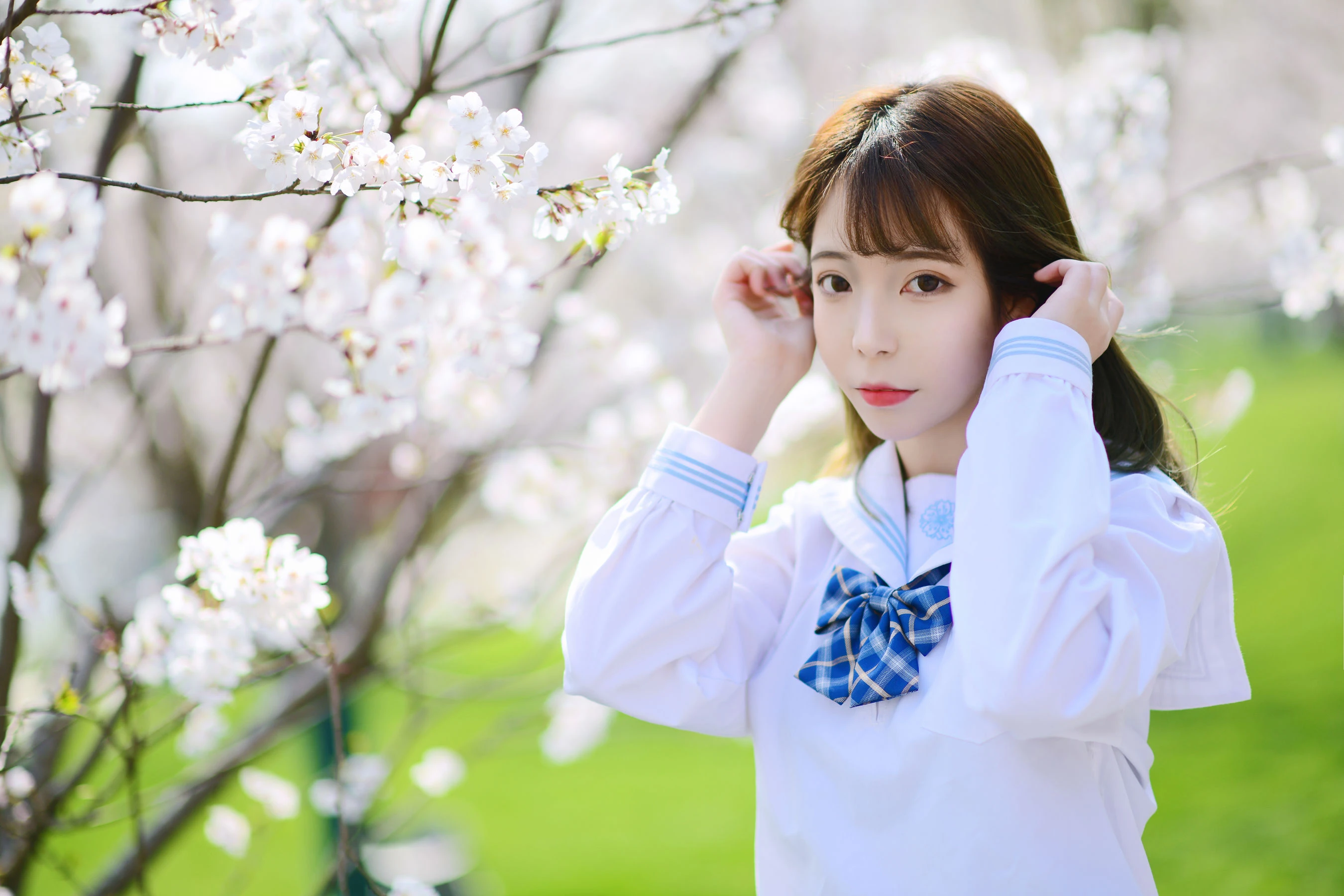 可爱妹子Fushii_海堂 – 樱花树下插图2