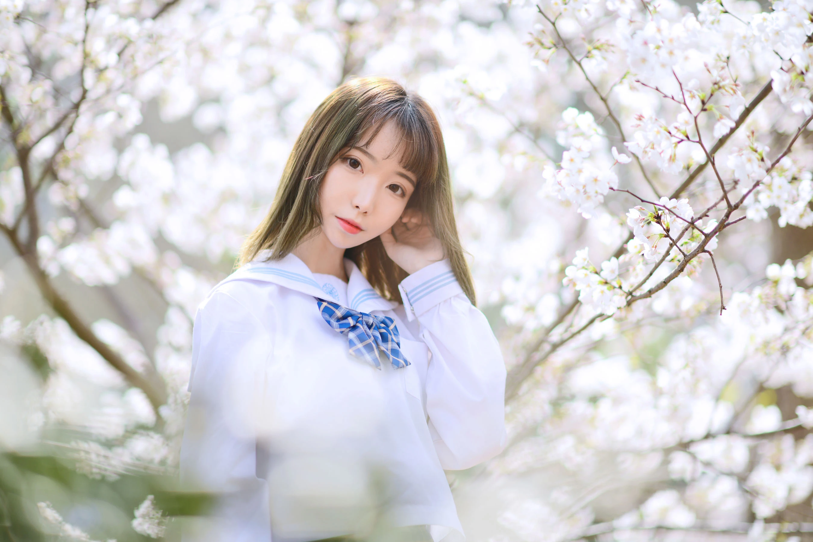 可爱妹子Fushii_海堂 – 樱花树下插图4