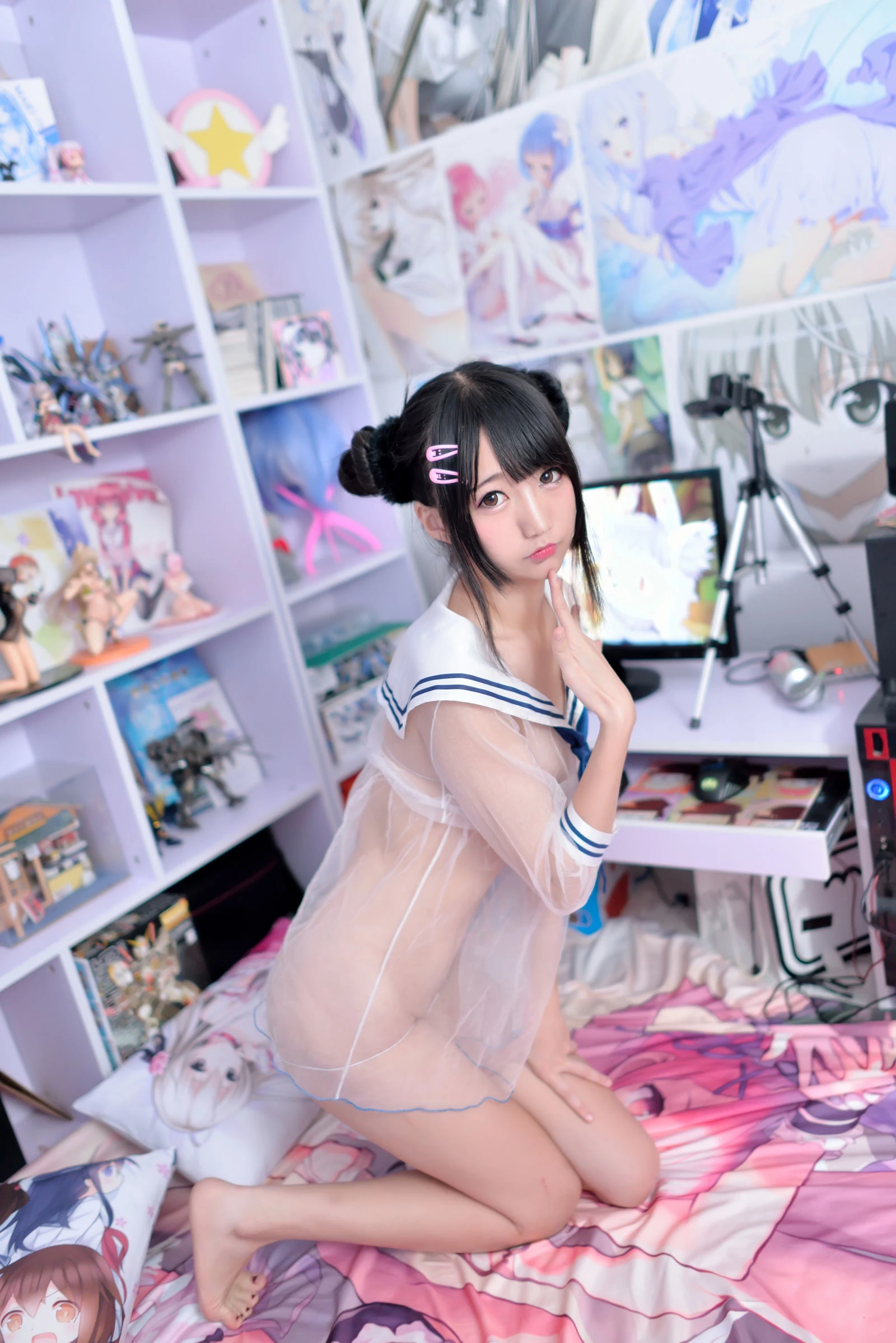 Nagesa魔物女本 透视水手服+丁字裤|图集秀